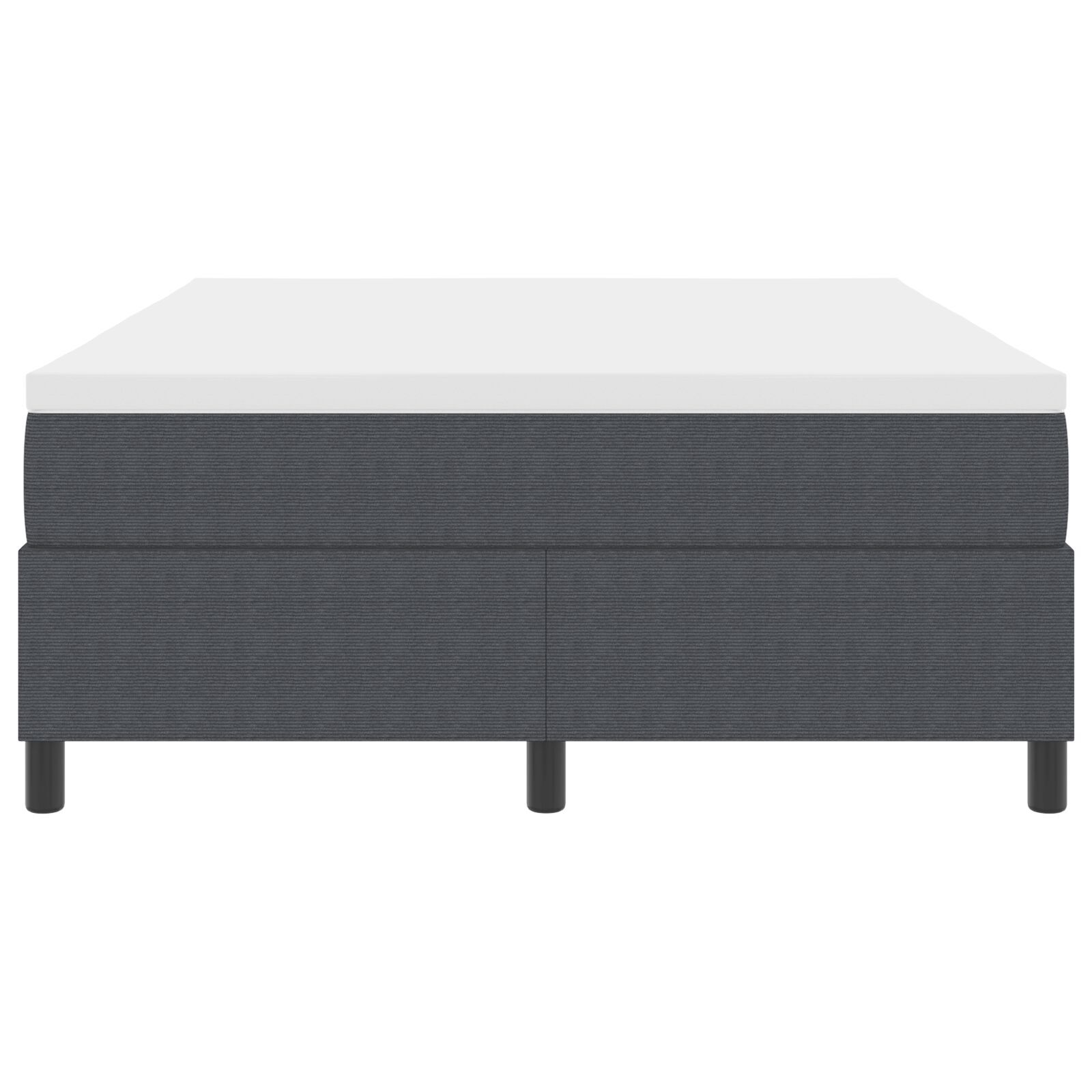 vidaXL Pat cu arcuri Gri închis și Alb 203 x 140 x 60 cm vidaXL Pat cu arcuri Gri închis și Alb 203 x 140 x 60 cm