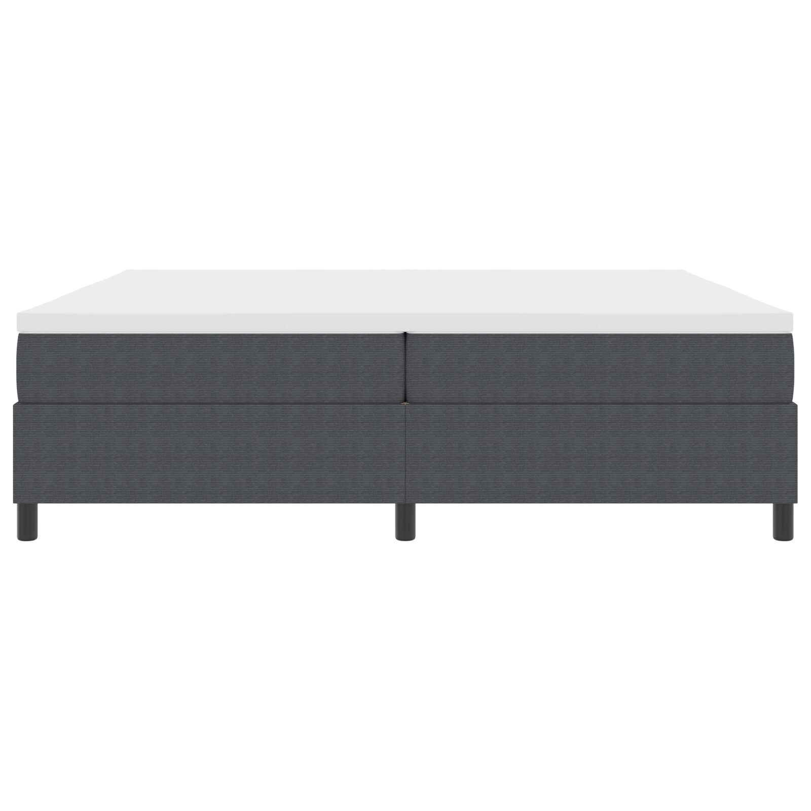 vidaXL Pat cu arcuri Gri închis și alb 203 x 200 x 60 cm vidaXL Pat cu arcuri Gri închis și alb 203 x 200 x 60 cm