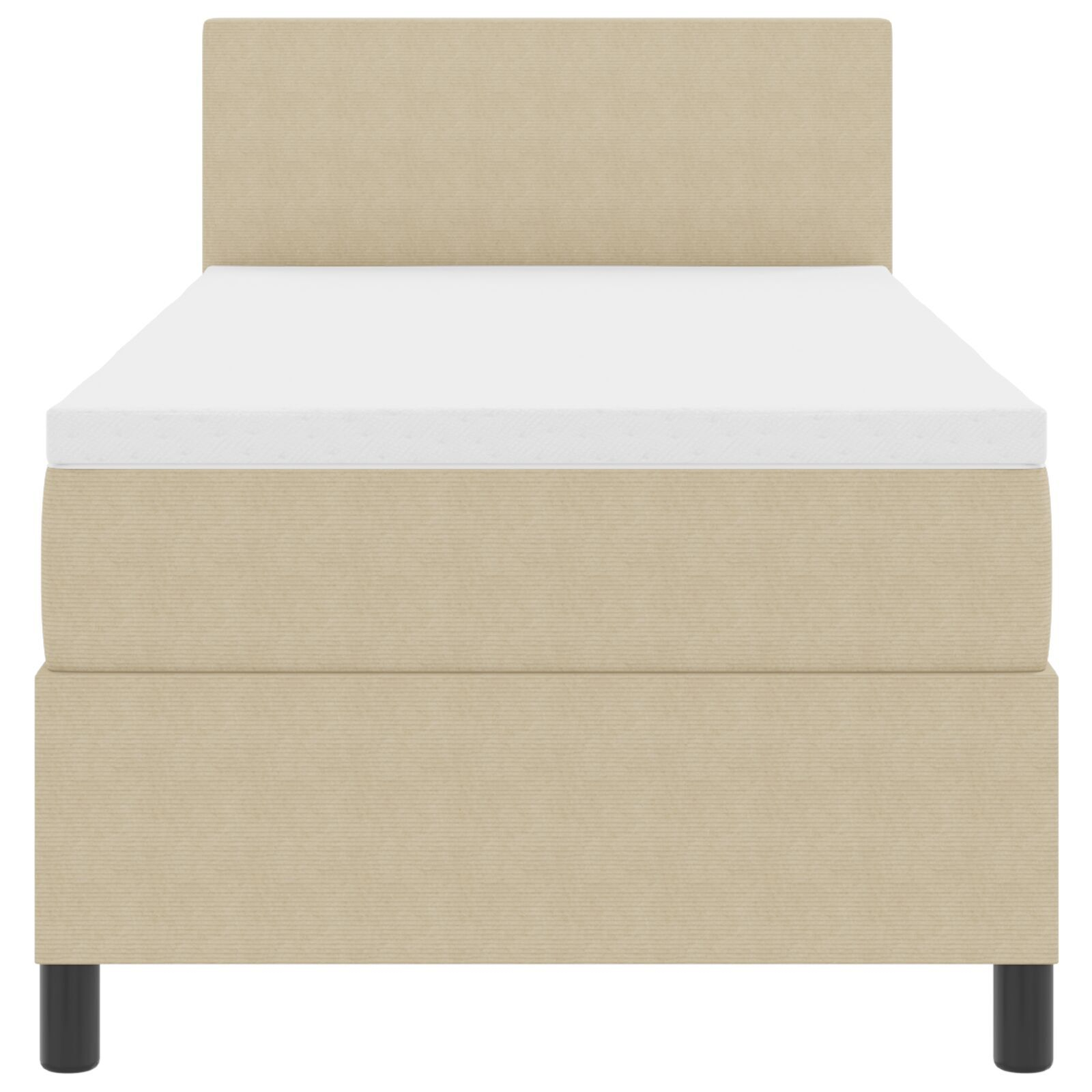 vidaXL Pat cu arcuri Manual Gri deschis și alb. 203 x 90 x 88 cm vidaXL Pat cu arcuri Manual Gri deschis și alb. 203 x 90 x 88 cm