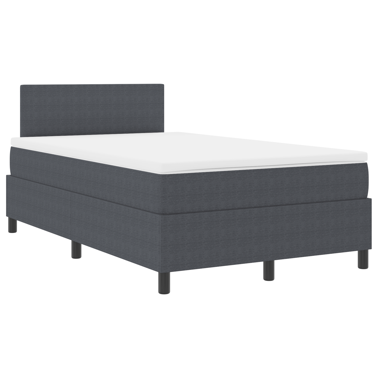 vidaXL Pat cu arcuri Manual Gri închis și Alb 203 x 120 x 88 cm vidaXL Pat cu arcuri Manual Gri închis și Alb 203 x 120 x 88 cm