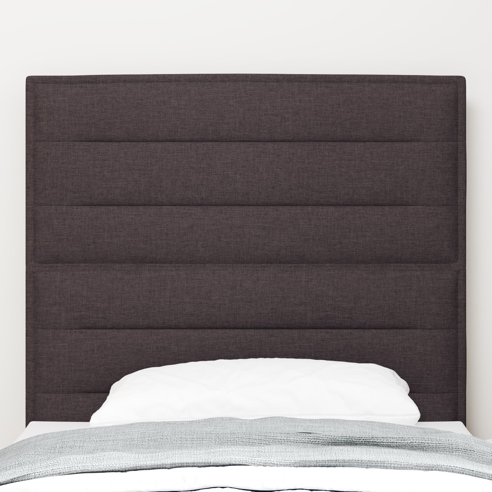 vidaXL Tăblie cap cu headboard Manual Maro închis 80 cm țesătură