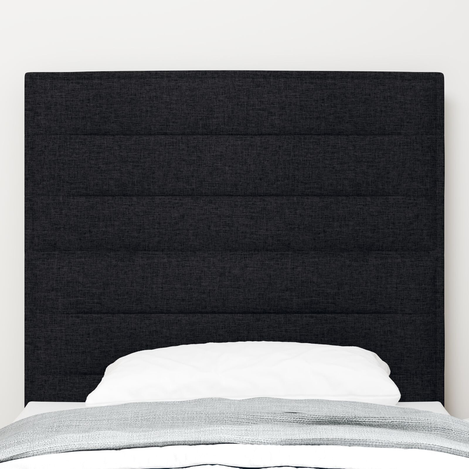vidaXL Tăblie cap cu headboard Manual Negru 100 cm țesătură