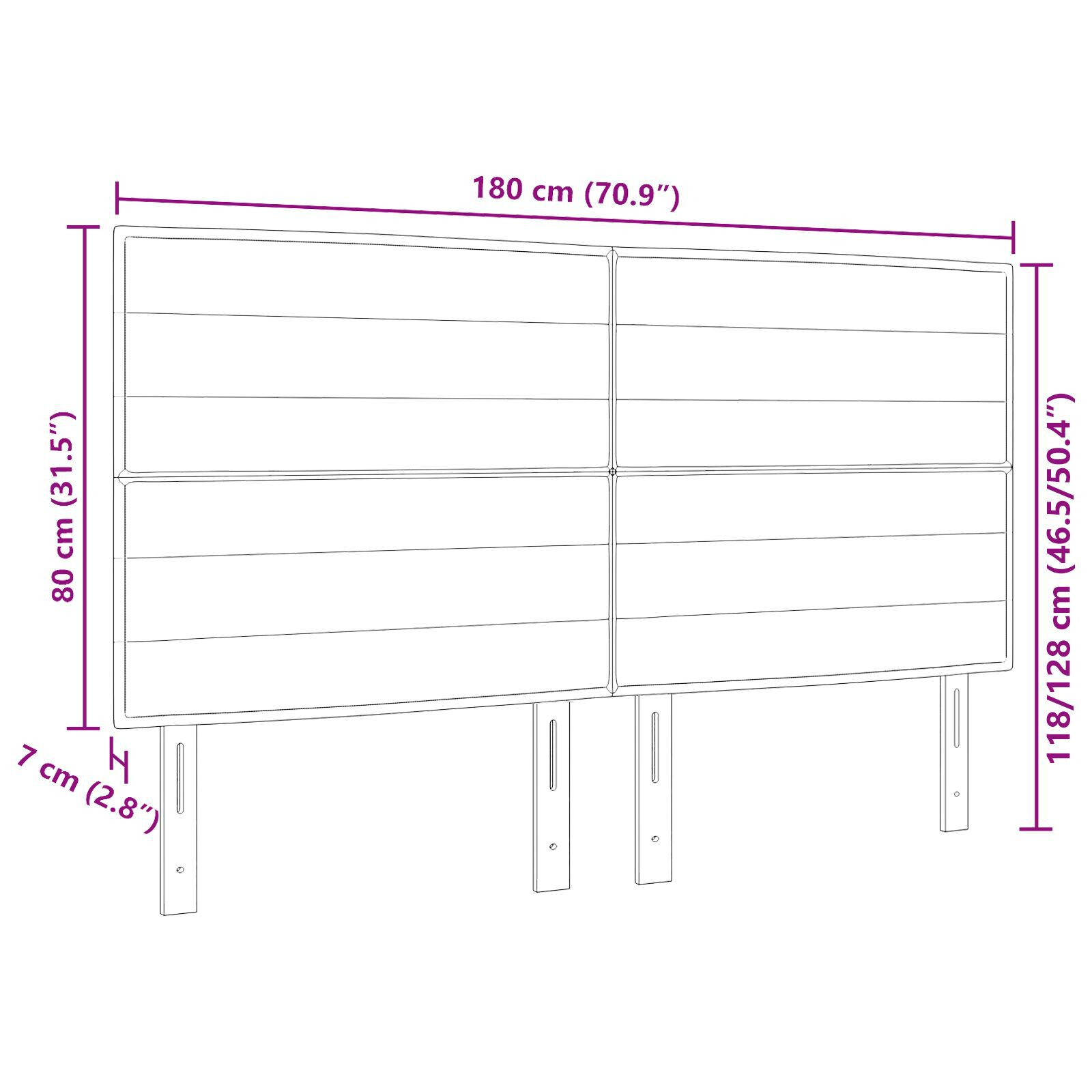 vidaXL Tăblie cap cu headboard Manual Maro închis 180 cm țesătură