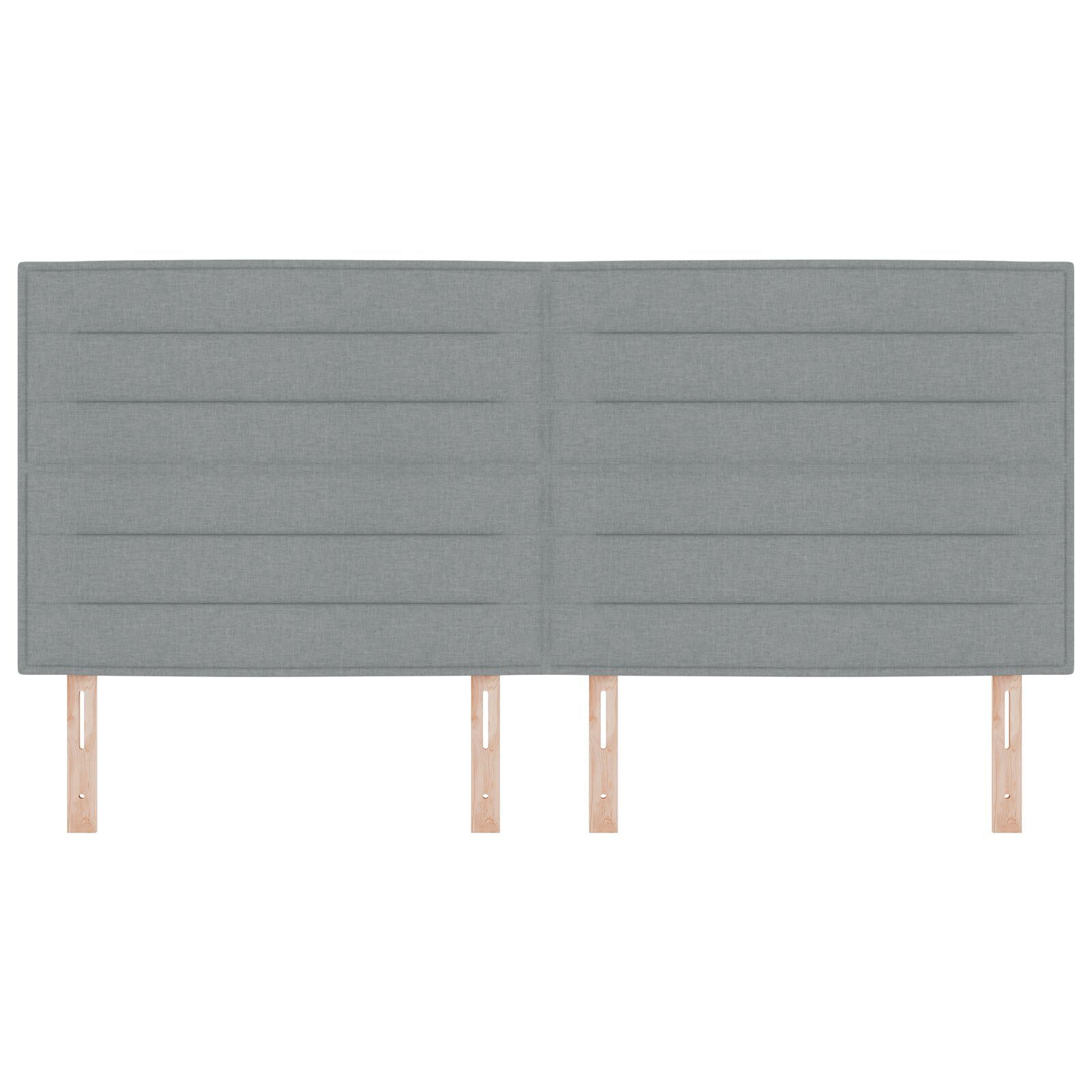 vidaXL Tăblie cap cu headboard Manual Gri deschis 200 cm țesătură
