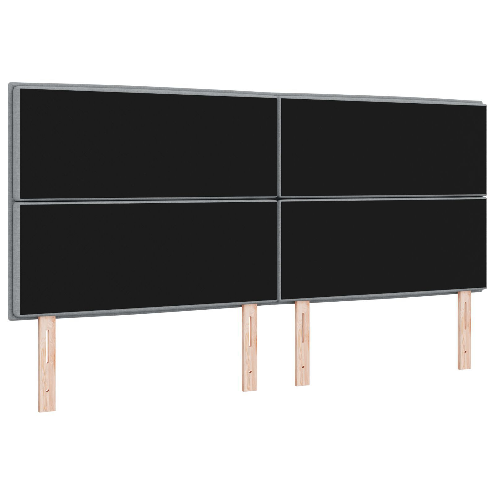 vidaXL Tăblie cap cu headboard Manual Gri deschis 200 cm țesătură