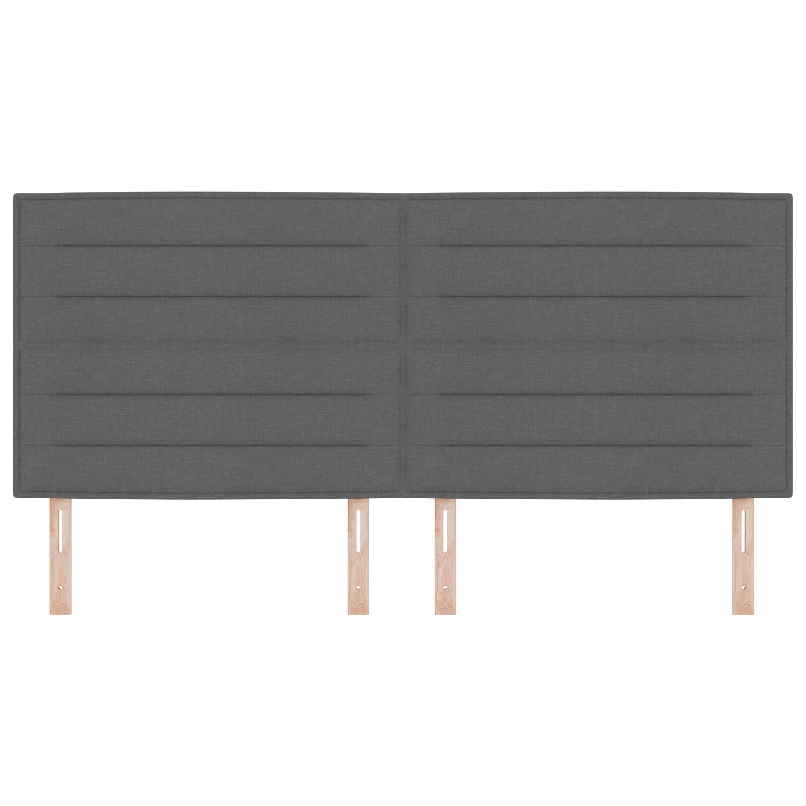 vidaXL Tăblie cap cu headboard Manual Gri închis 200 cm țesătură