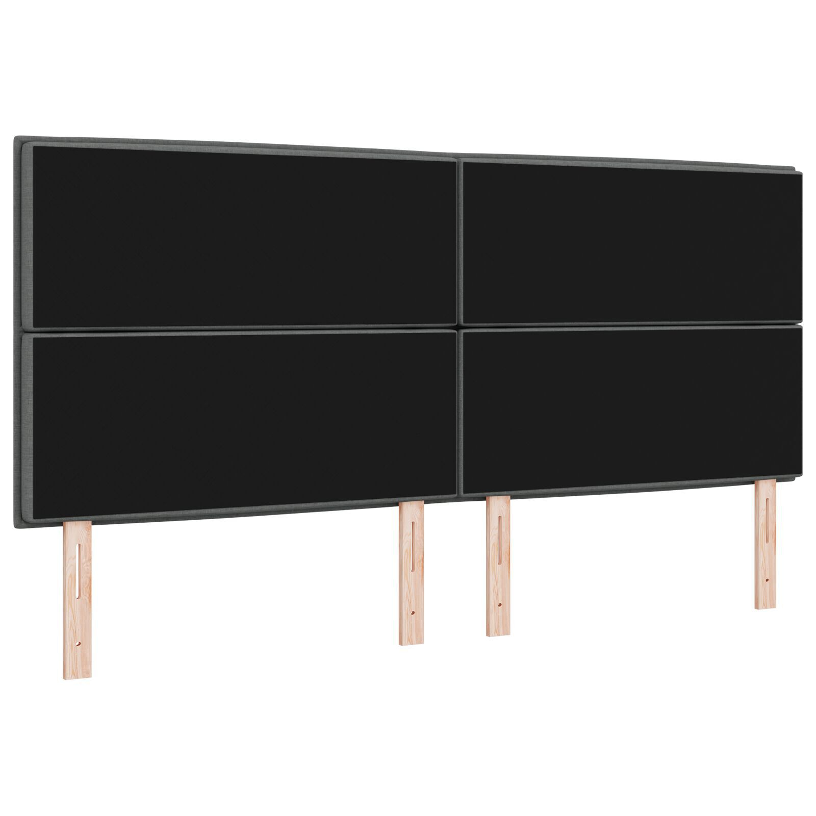 vidaXL Tăblie cap cu headboard Manual Gri închis 200 cm țesătură
