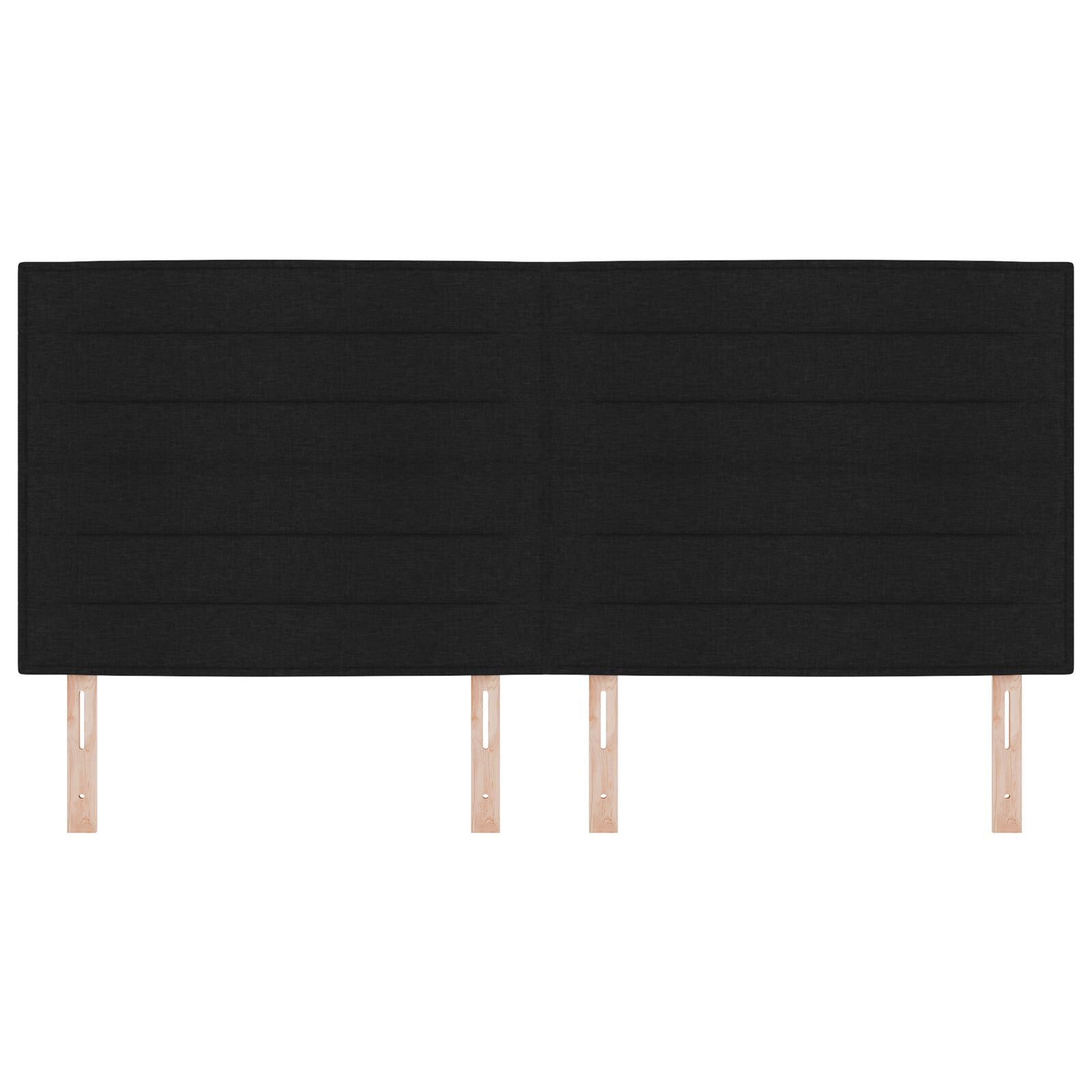 vidaXL Tăblie cap cu headboard Manual Negru 200 cm țesătură