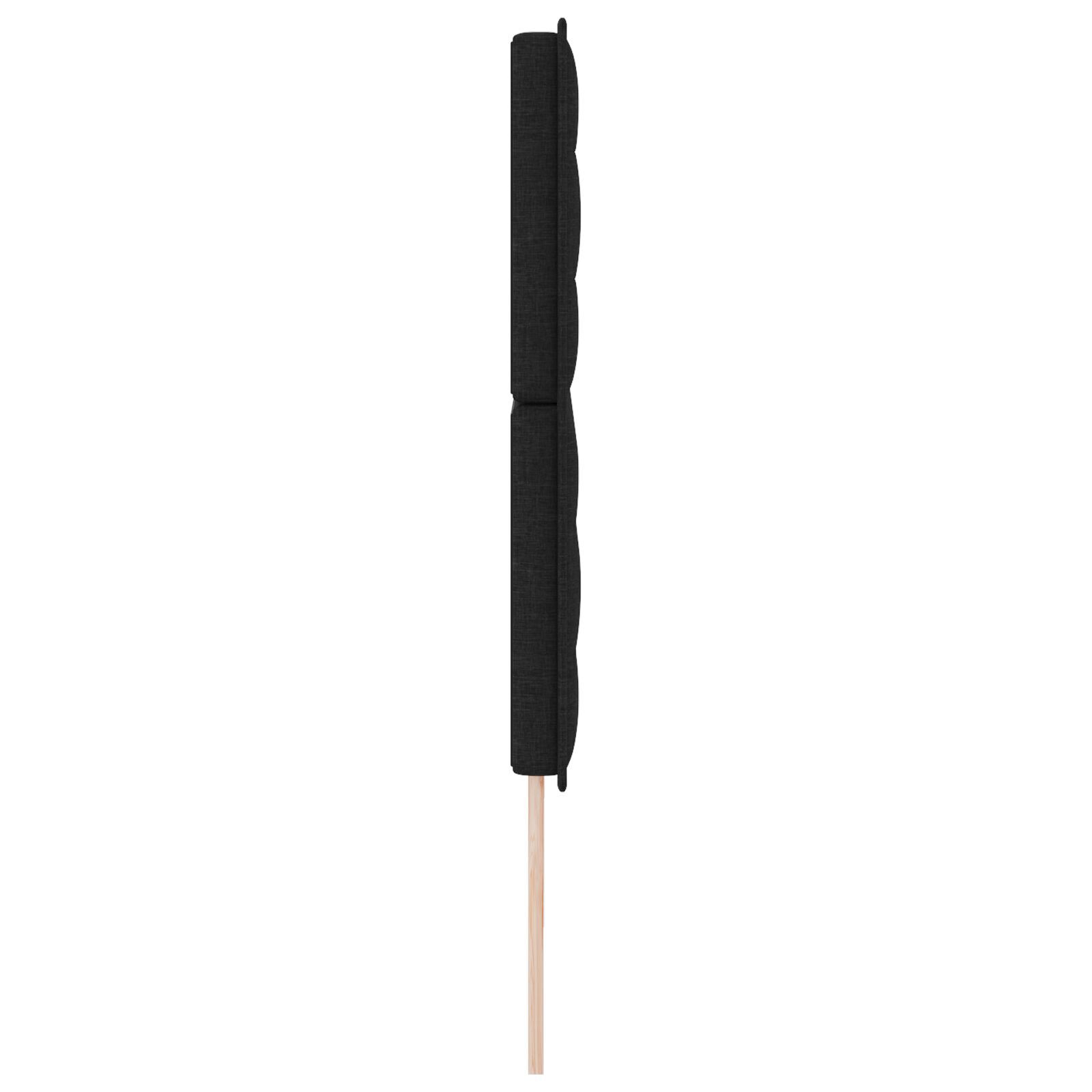 vidaXL Tăblie cap cu headboard Manual Negru 200 cm țesătură