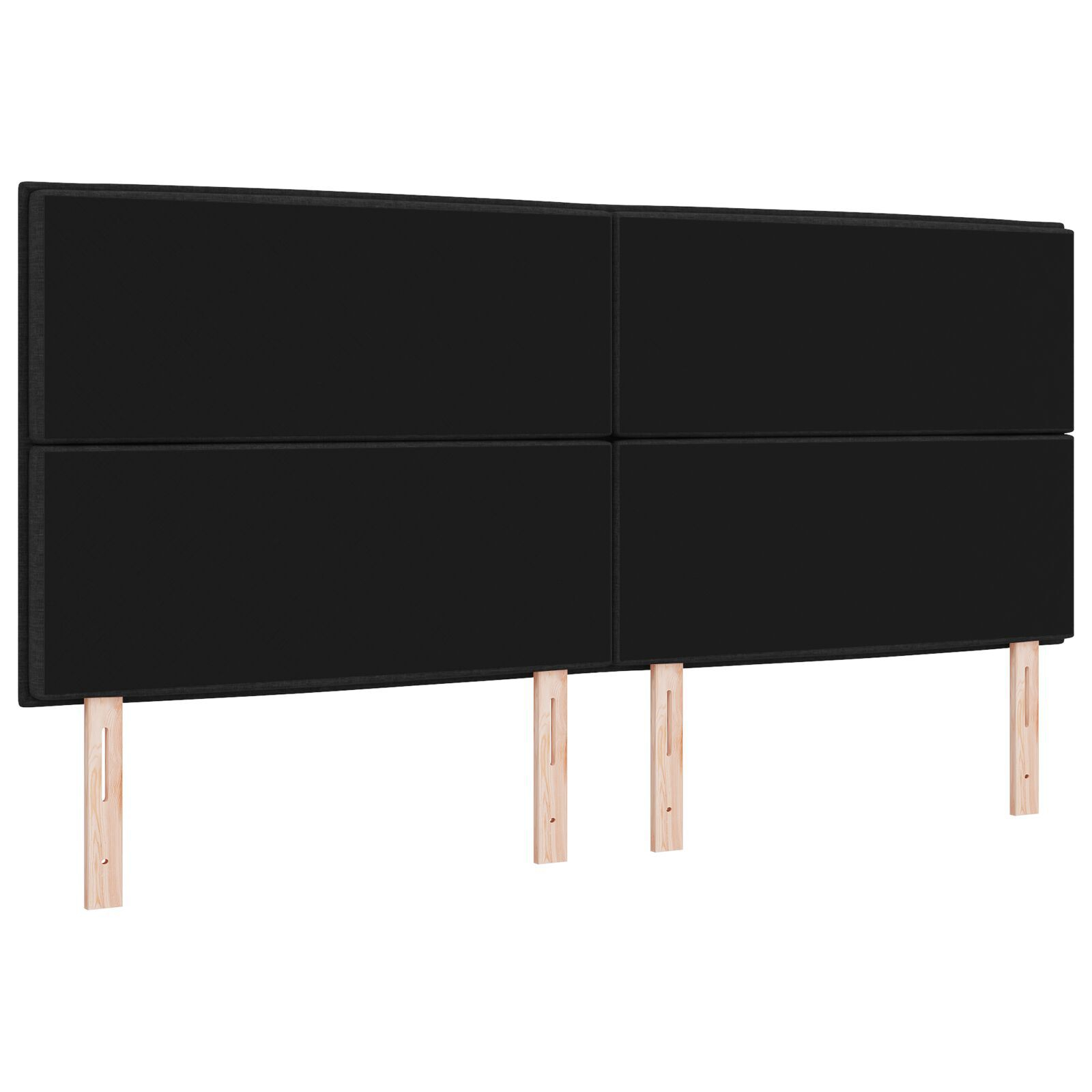 vidaXL Tăblie cap cu headboard Manual Negru 200 cm țesătură
