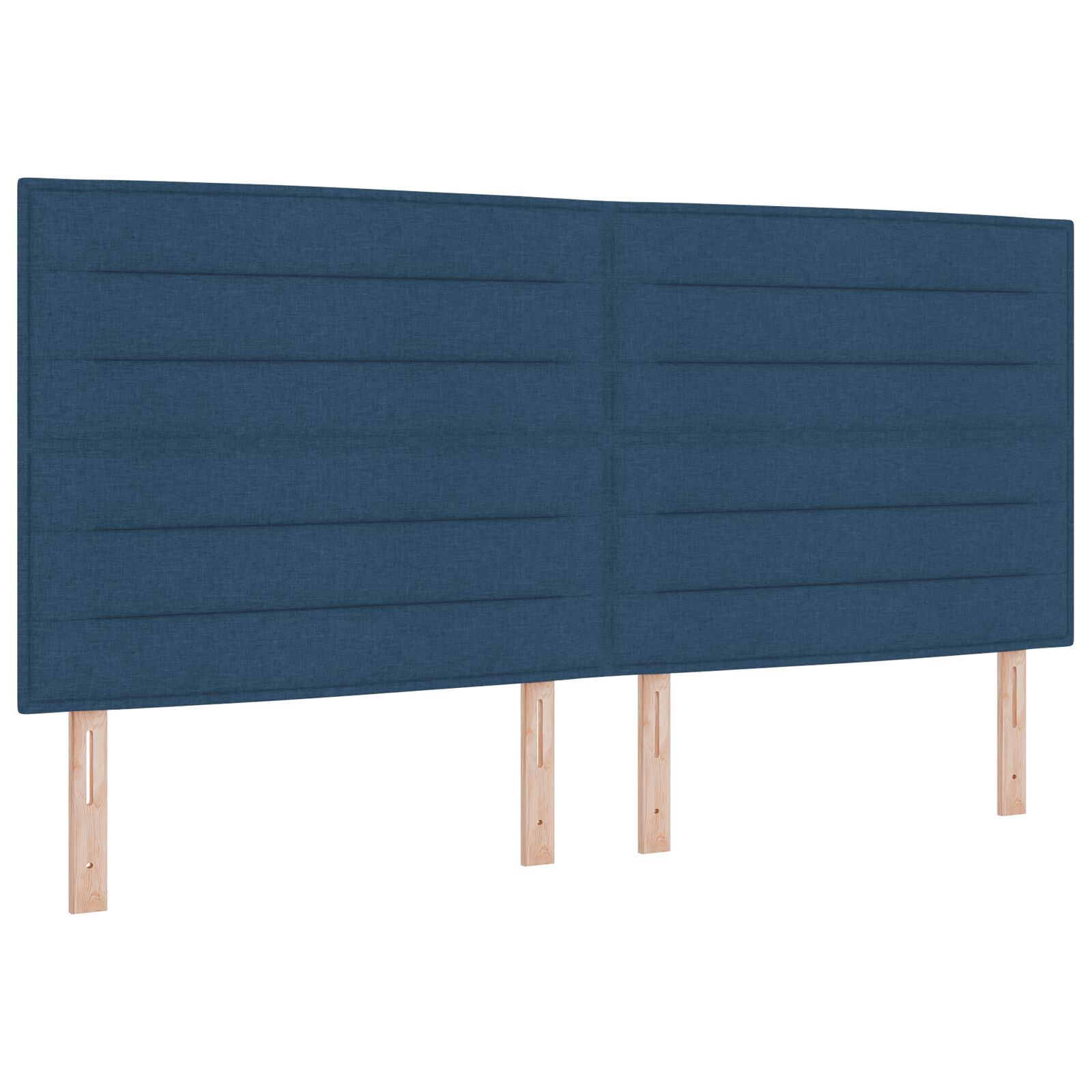 vidaXL Tăblie cap cu headboard Manual albastru 200 cm țesătură