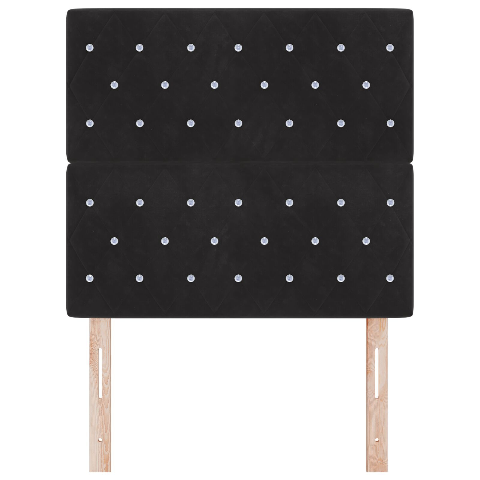 vidaXL Tăblie din Catifea Argyle cu headboard Negru 90 cm Catifea vidaXL Tăblie din Catifea Argyle cu headboard Negru 90 cm Catifea