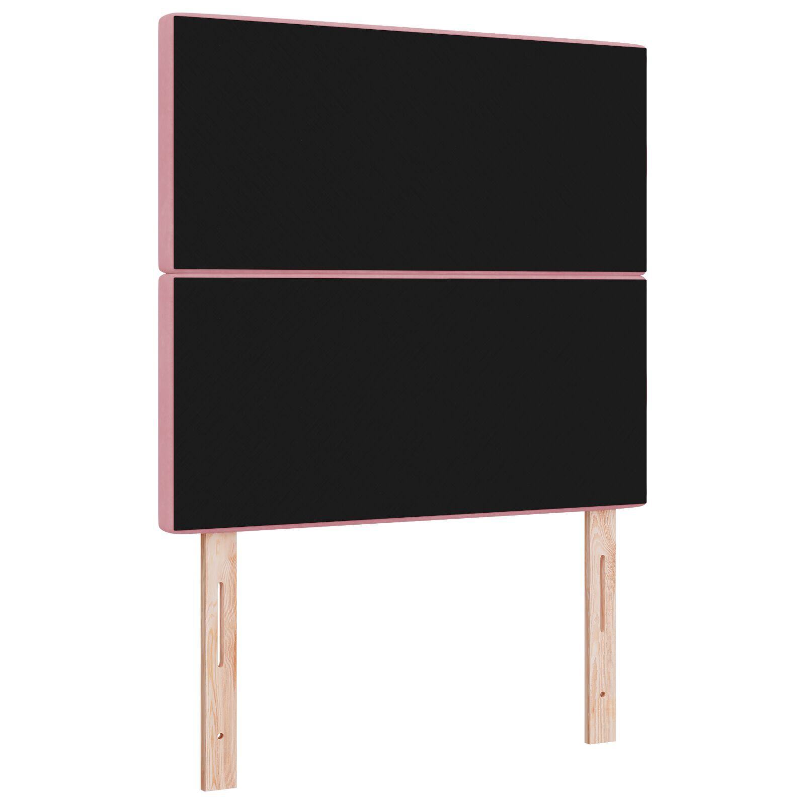 vidaXL Tăblie din Catifea Argyle cu headboard Manual Roz 90 cm Catifea