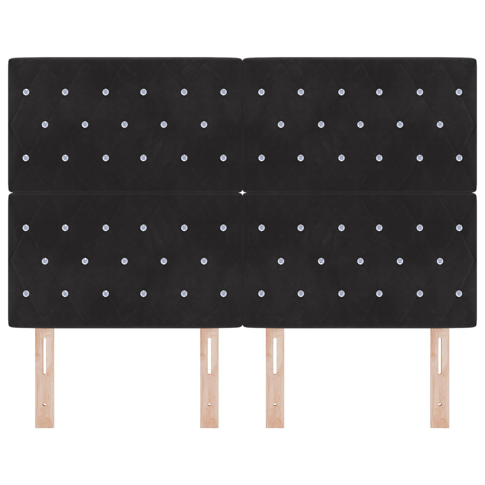 vidaXL Tăblie din Catifea Argyle cu headboard Negru 140 cm Catifea vidaXL Tăblie din Catifea Argyle cu headboard Negru 140 cm Catifea