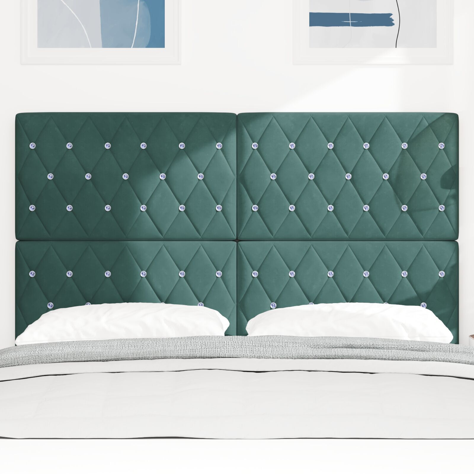 vidaXL Tăblie din Catifea Argyle Manual Verde închis 160 cm Catifea vidaXL Tăblie din Catifea Argyle Manual Verde închis 160 cm Catifea