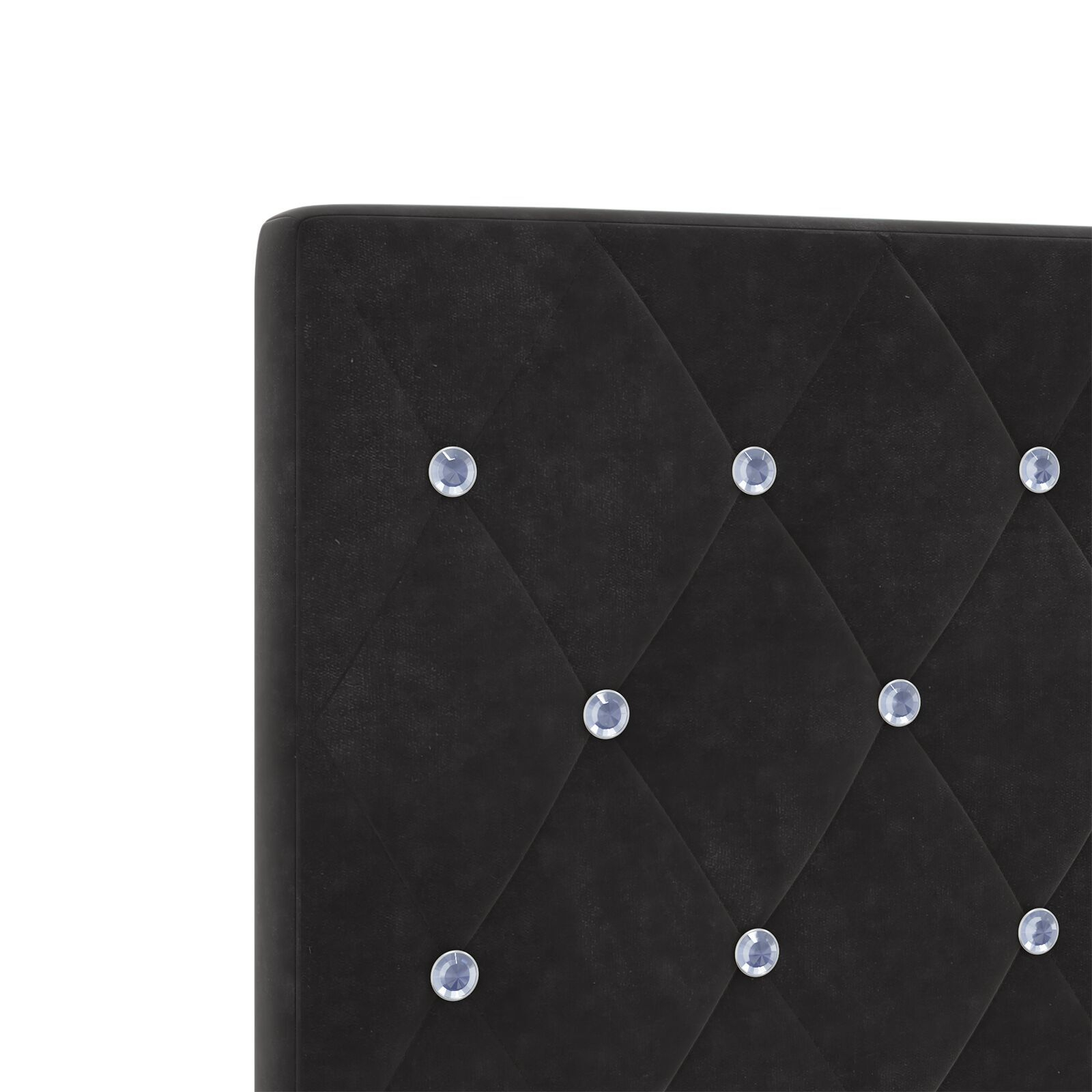 vidaXL Tăblie din Catifea Argyle cu headboard Negru 180 cm Catifea