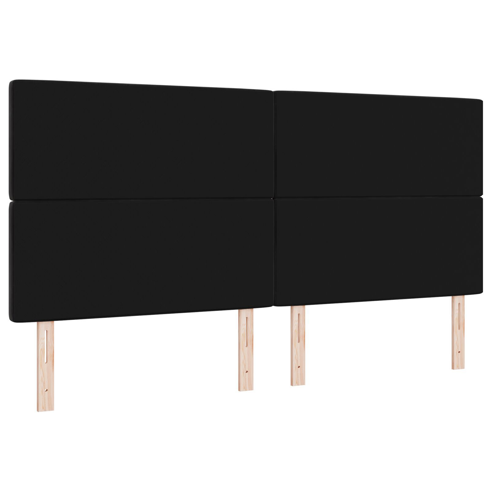 vidaXL Tăblie din Catifea Argyle cu headboard Negru 200 cm Catifea