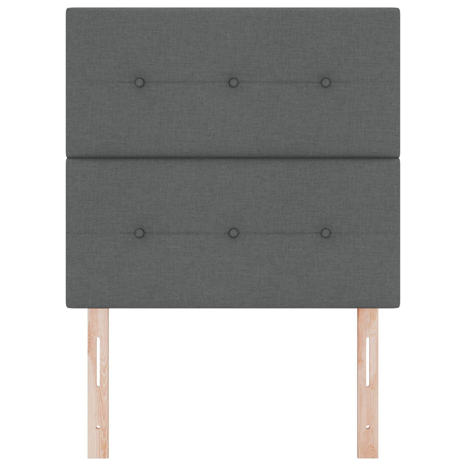 vidaXL Tăblie cap cu headboard Manual Gri închis 80 cm țesătură