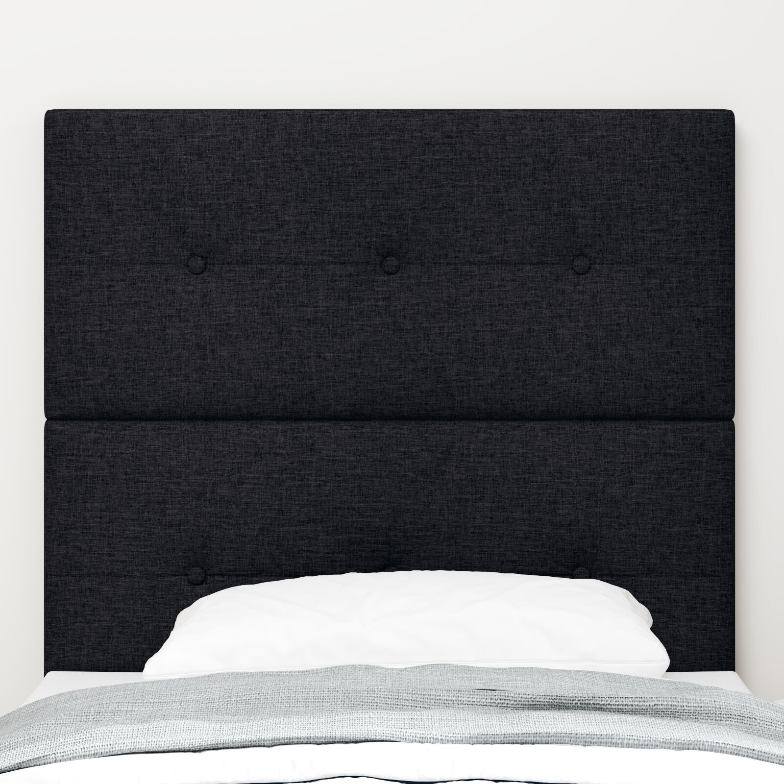 vidaXL Tăblie cap cu headboard Manual Negru 80 cm țesătură
