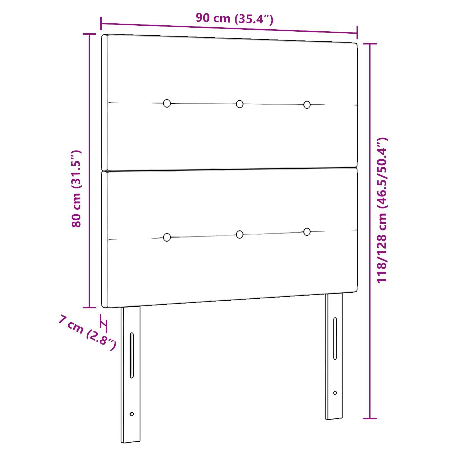 vidaXL Tăblie cap Pe perete cu headboard Manual Roz 90 cm Catifea vidaXL Tăblie cap Pe perete cu headboard Manual Roz 90 cm Catifea