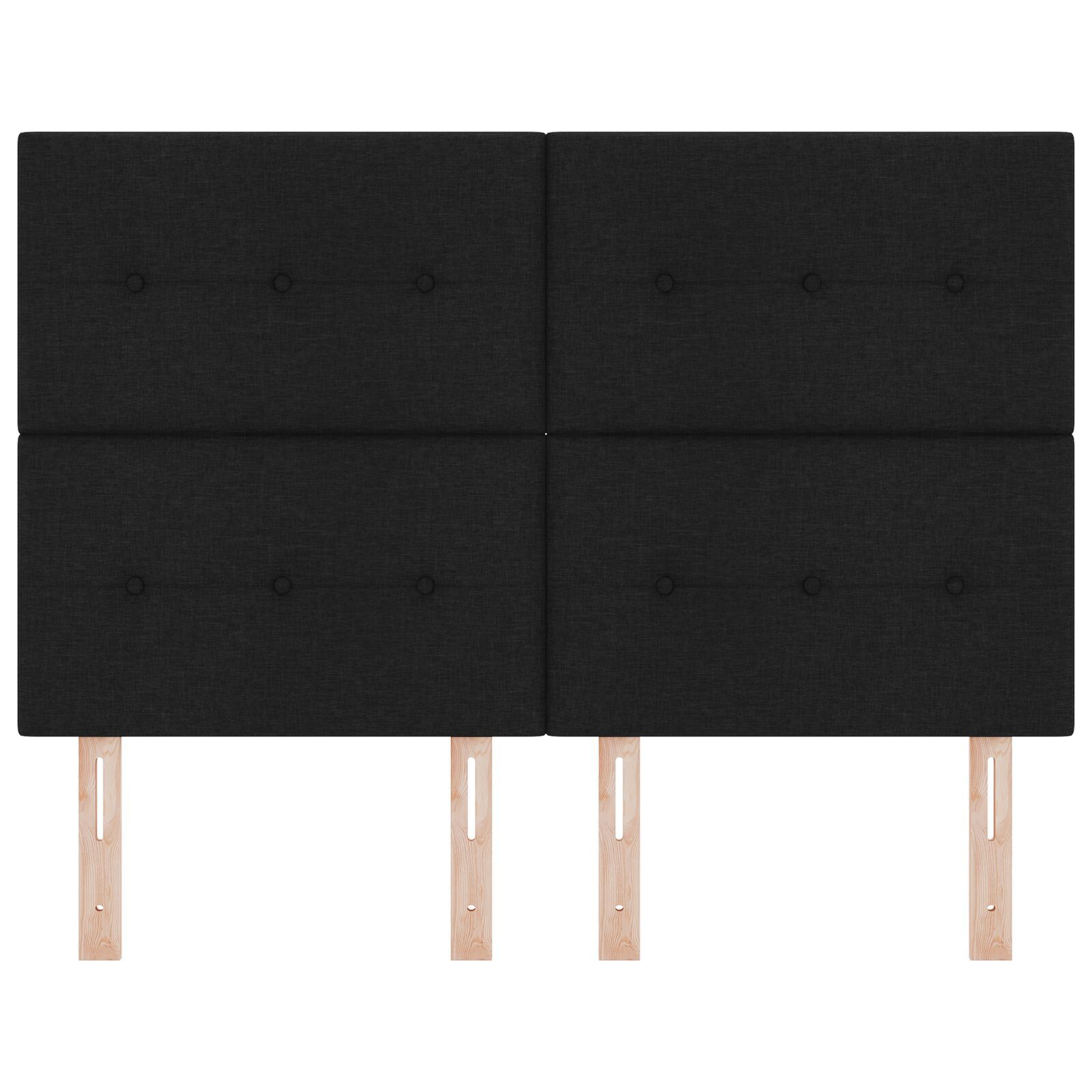 vidaXL Tăblie cap cu headboard Manual Negru 140 cm țesătură