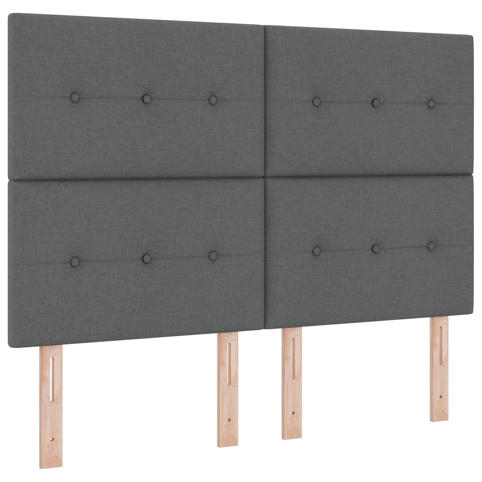 vidaXL Tăblie cap cu headboard Manual Gri închis 160 cm țesătură