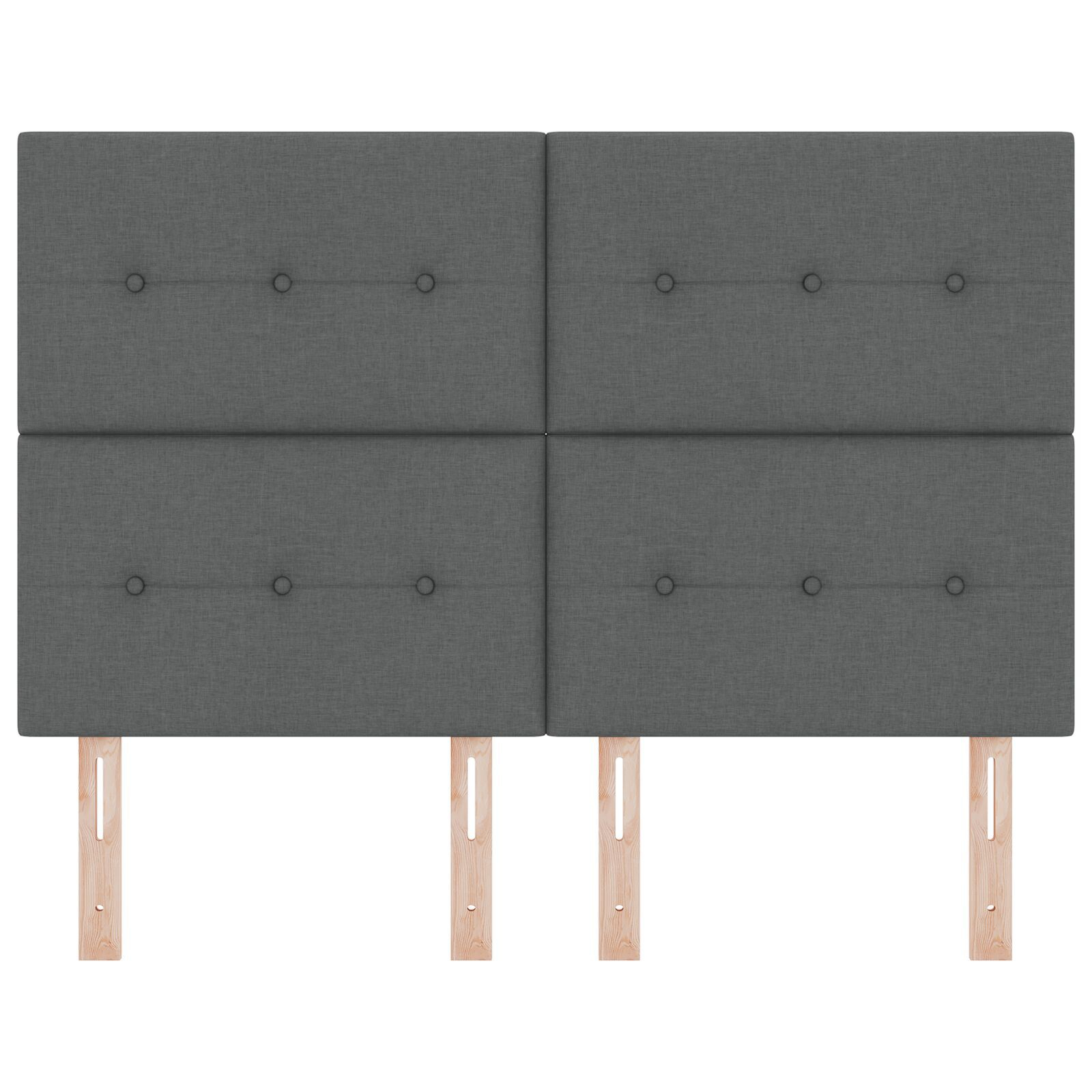 vidaXL Tăblie cap cu headboard Manual Gri închis 160 cm țesătură