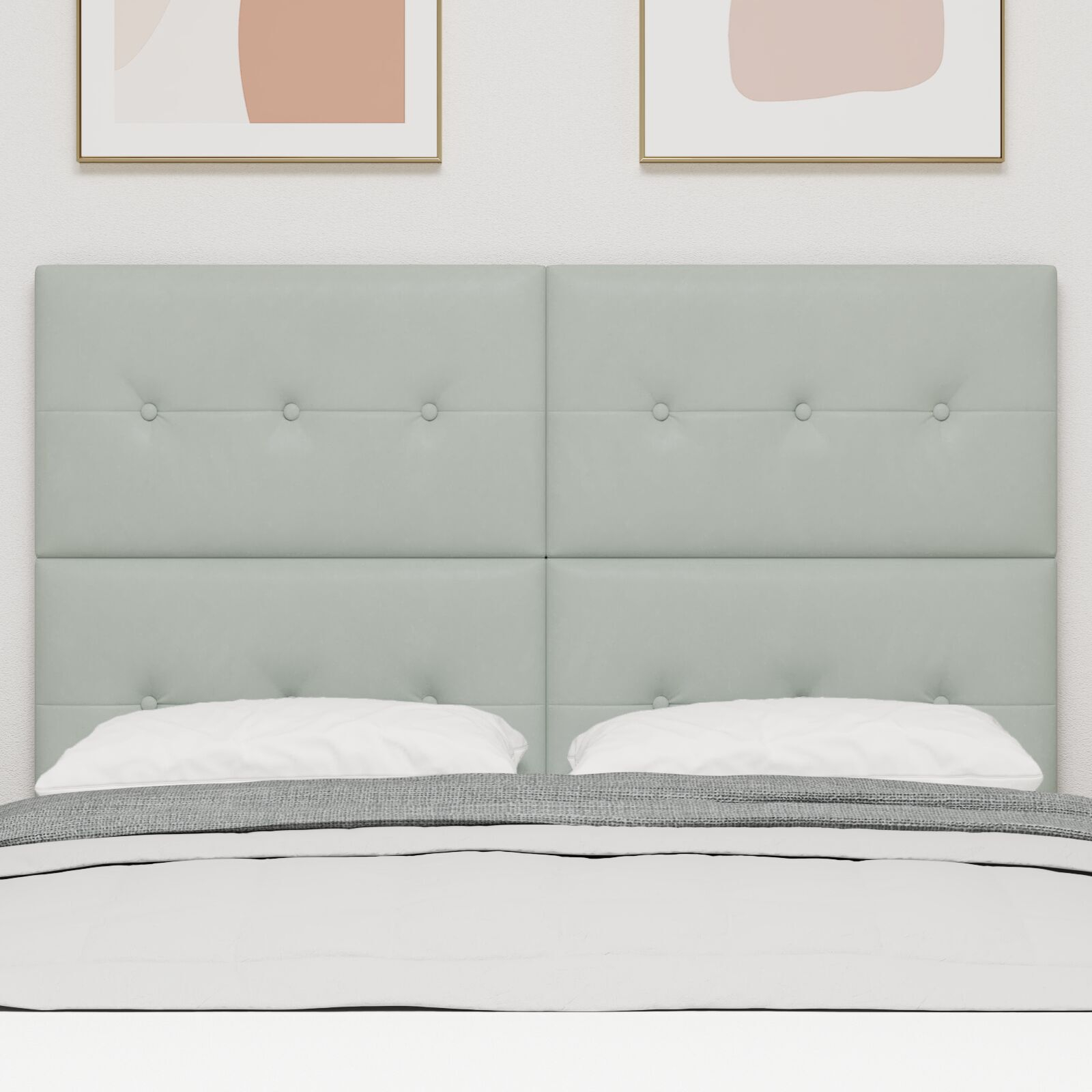 vidaXL Tăblie cap Pe perete cu headboard Gri deschis 160 cm Catifea vidaXL Tăblie cap Pe perete cu headboard Gri deschis 160 cm Catifea