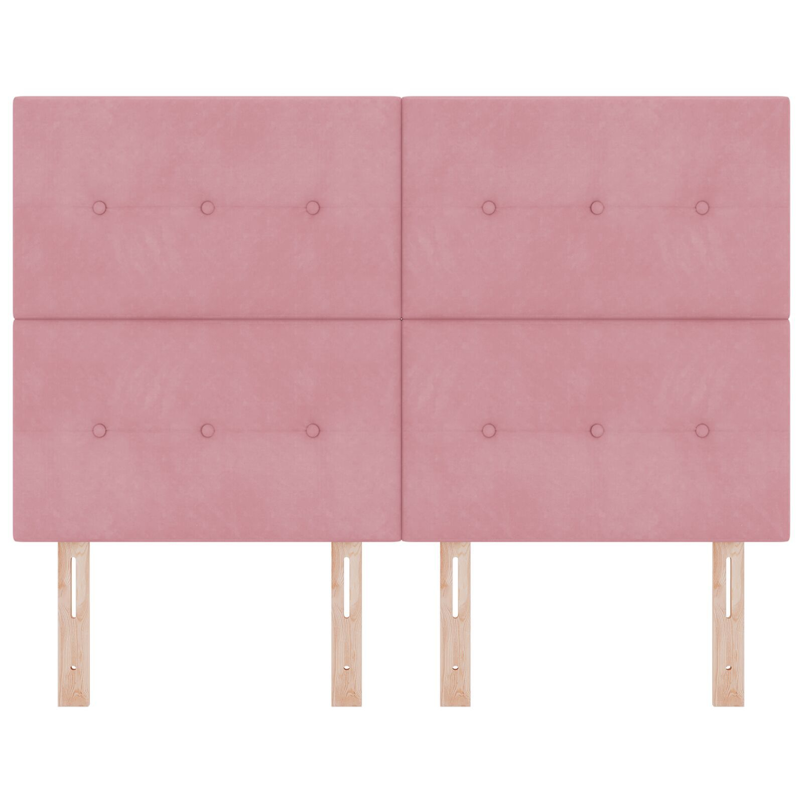 vidaXL Tăblie cap Pe perete cu headboard Manual Roz 160 cm Catifea vidaXL Tăblie cap Pe perete cu headboard Manual Roz 160 cm Catifea