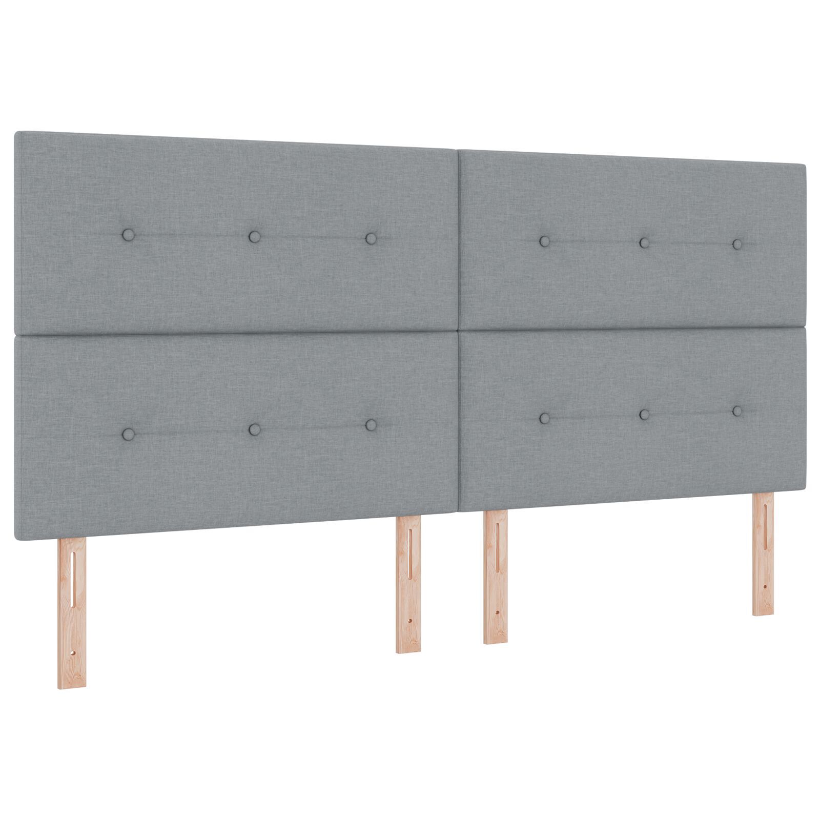 vidaXL Tăblie cap cu headboard Manual Gri deschis 200 cm țesătură