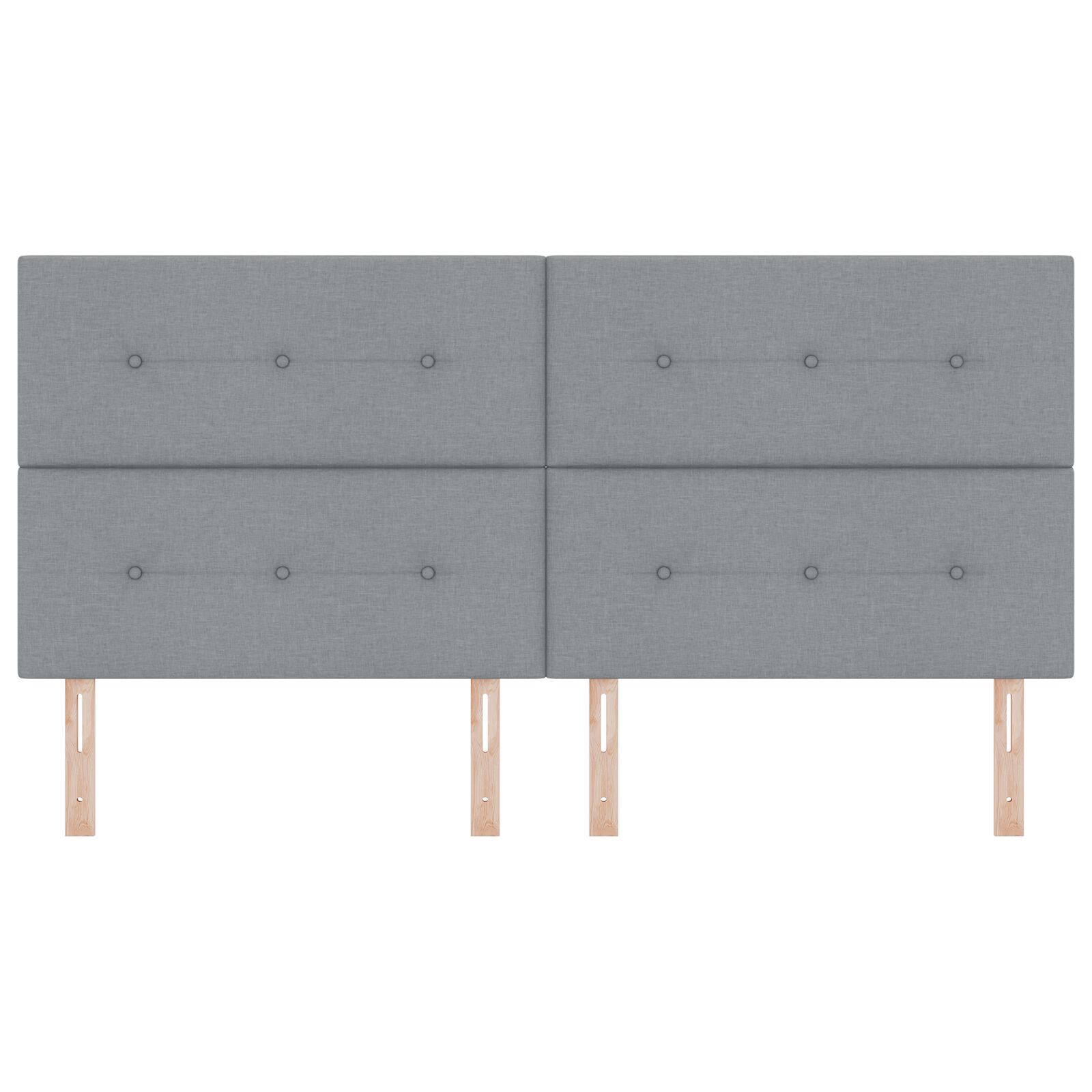 vidaXL Tăblie cap cu headboard Manual Gri deschis 200 cm țesătură