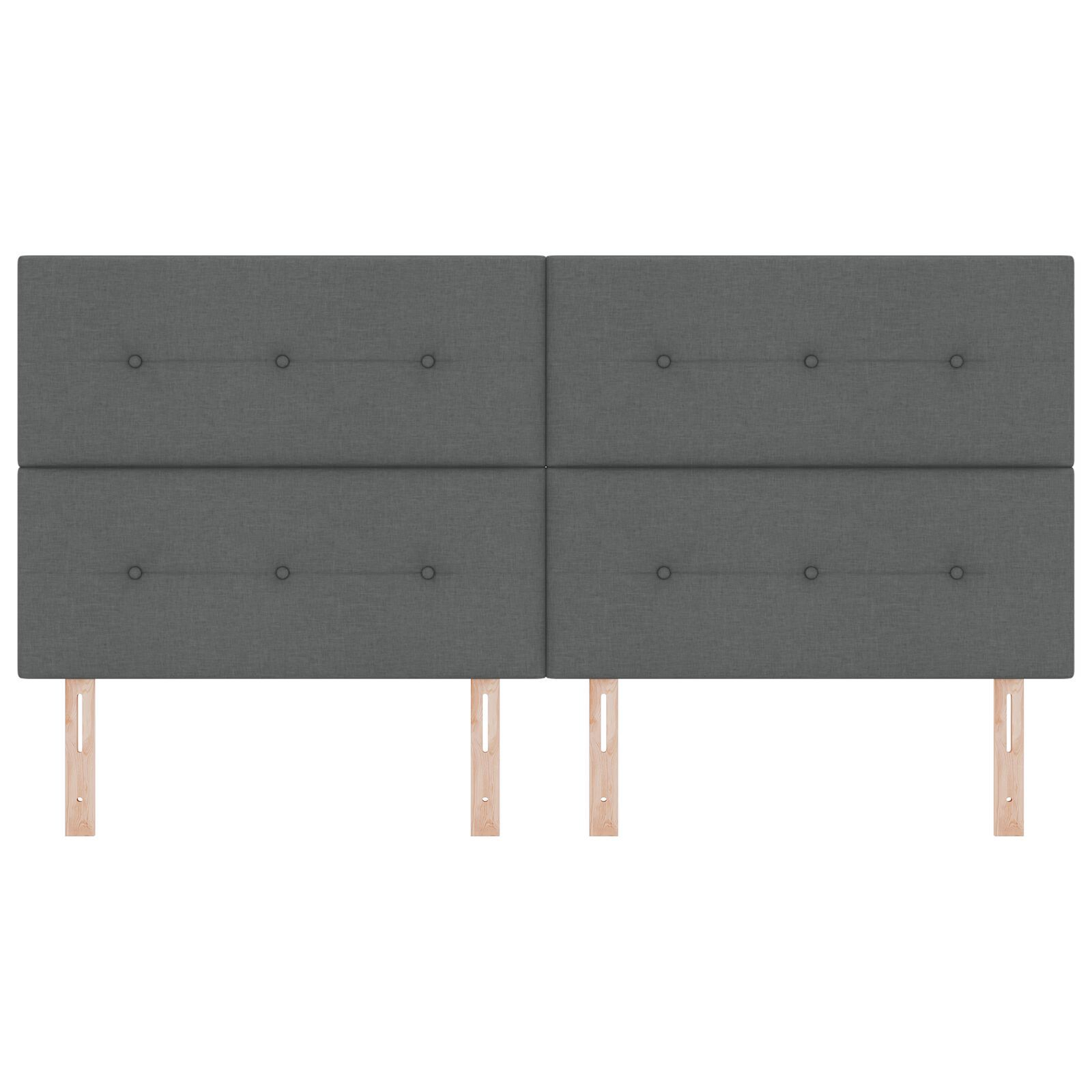 vidaXL Tăblie cap cu headboard Manual Gri închis 200 cm țesătură