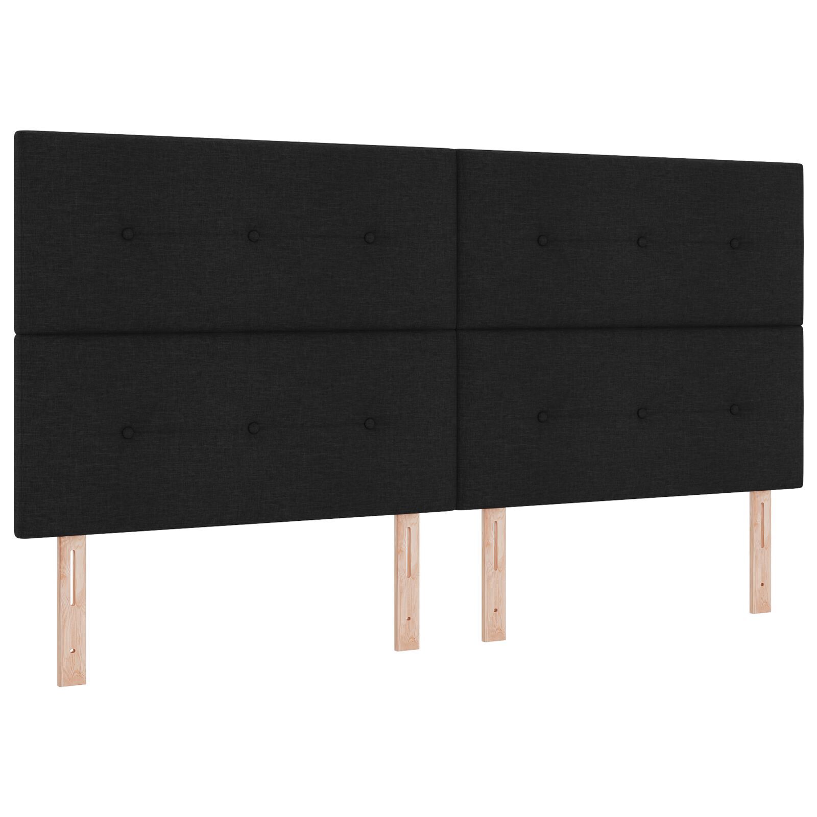 vidaXL Tăblie cap cu headboard Manual Negru 200 cm țesătură