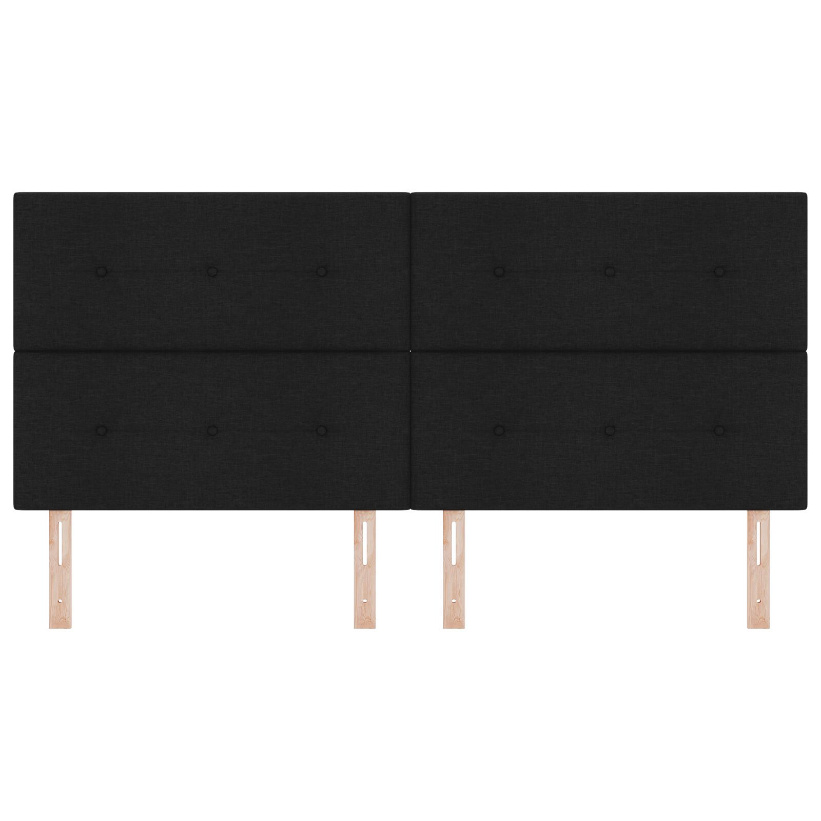 vidaXL Tăblie cap cu headboard Manual Negru 200 cm țesătură