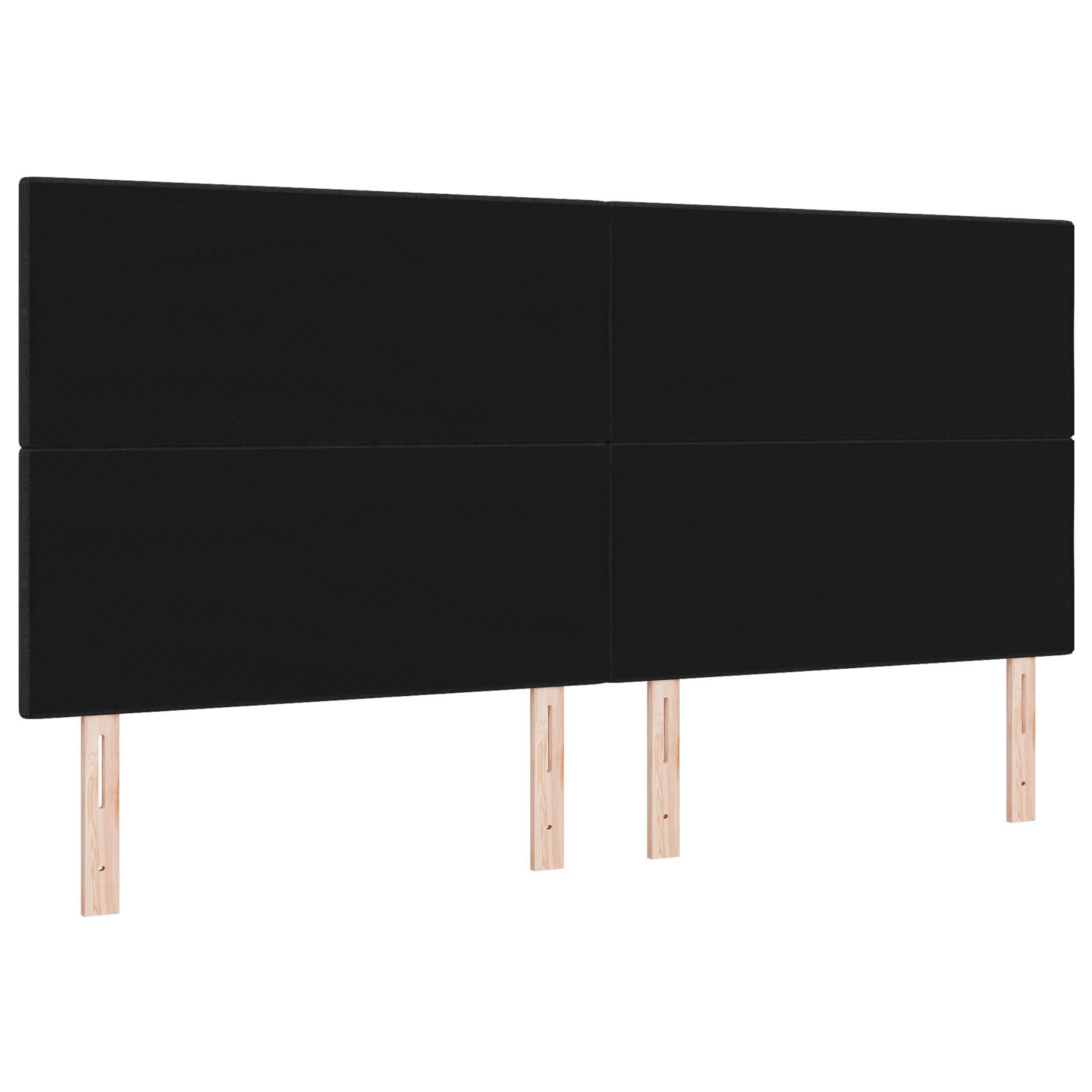 vidaXL Tăblie cap cu headboard Manual Negru 200 cm țesătură