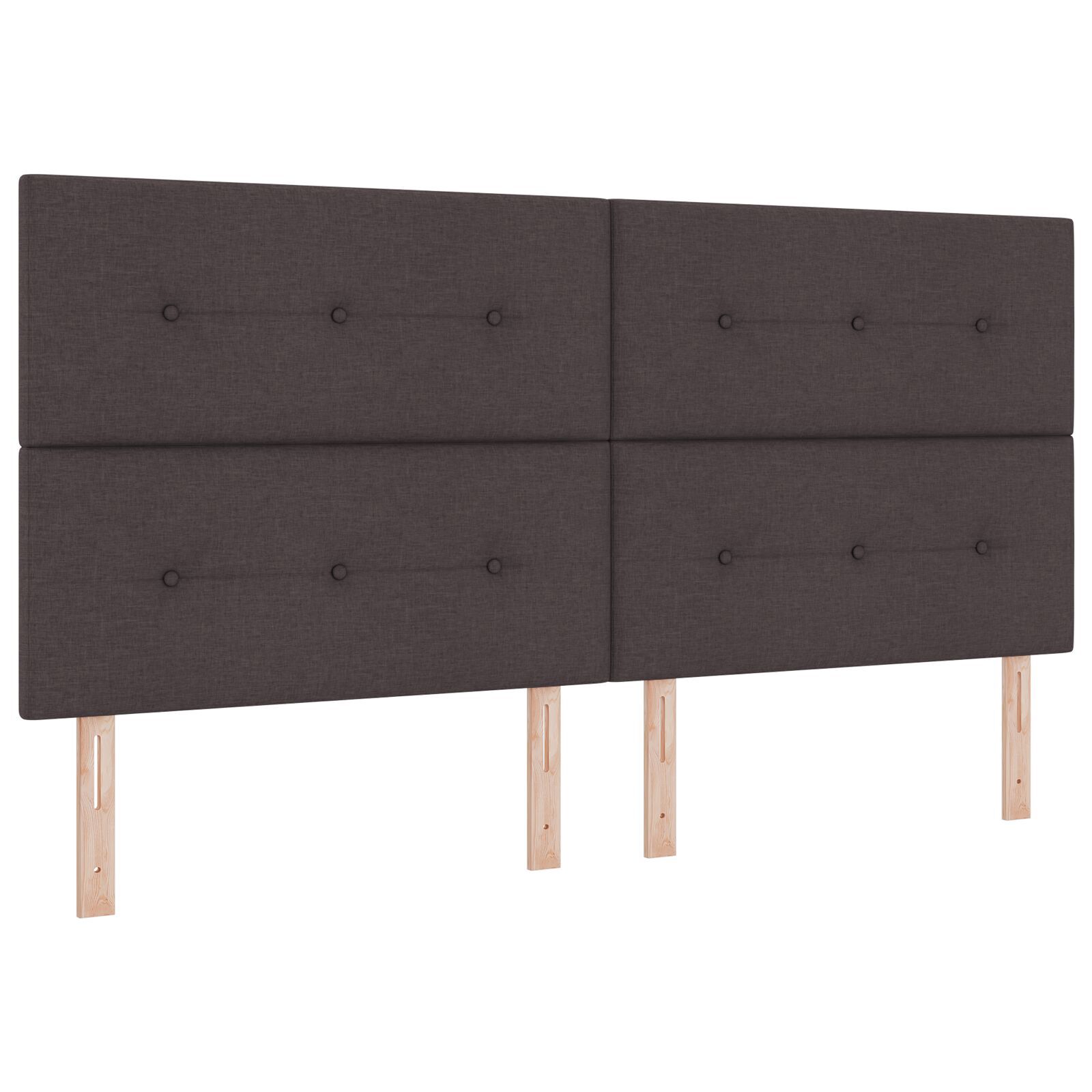 vidaXL Tăblie cap cu headboard Manual Maro închis 200 cm țesătură