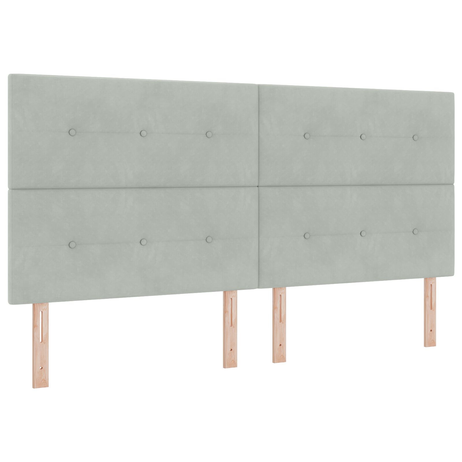 vidaXL Tăblie cap Pe perete cu headboard Gri deschis 200 cm Catifea vidaXL Tăblie cap Pe perete cu headboard Gri deschis 200 cm Catifea