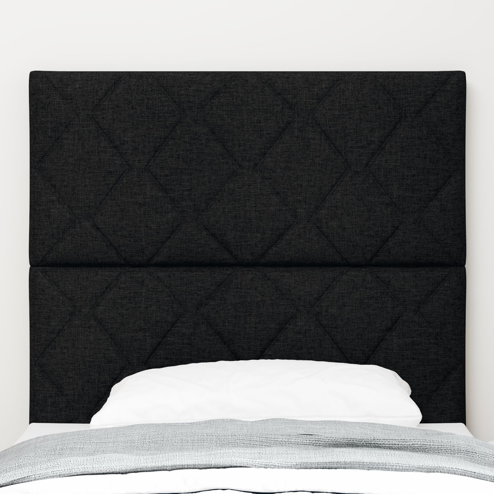 vidaXL Tăblie din Țesătură Geometric Manual Negru 100 cm țesătură vidaXL Tăblie din Țesătură Geometric Manual Negru 100 cm țesătură
