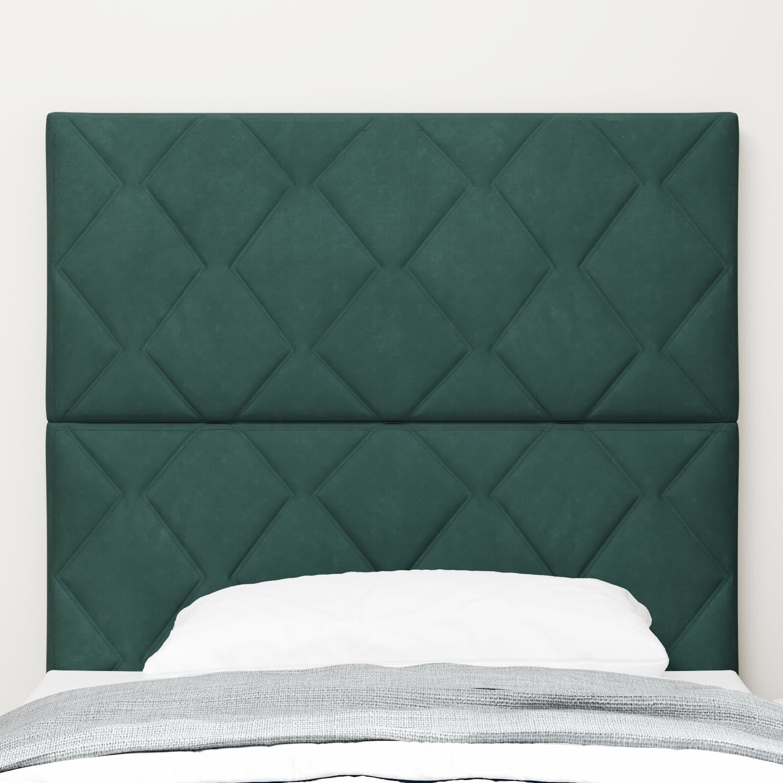 vidaXL Tăblie cap Pe perete Geometric Verde închis 100 cm Catifea vidaXL Tăblie cap Pe perete Geometric Verde închis 100 cm Catifea