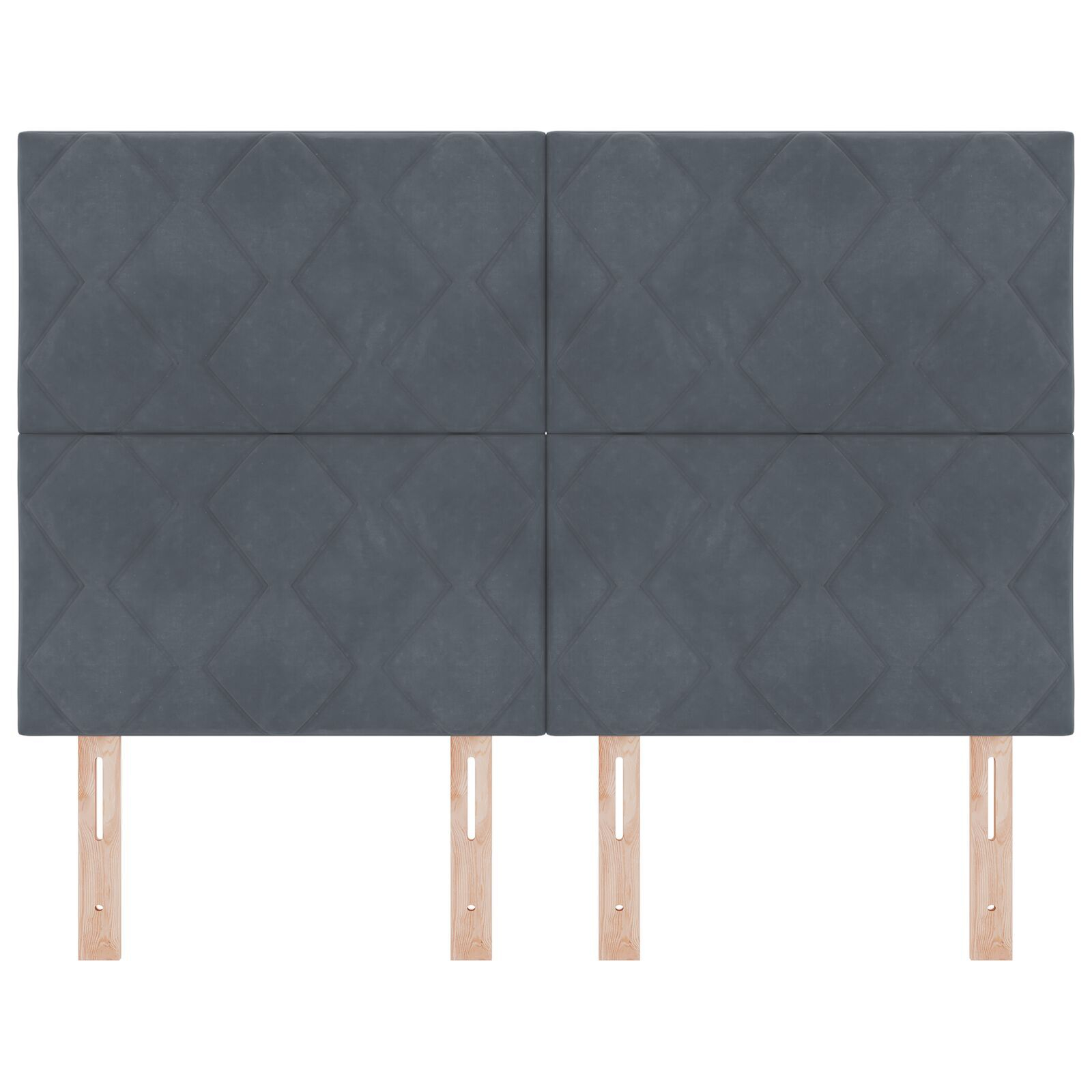 vidaXL Tăblie cap Pe perete Geometric Manual Gri închis 144 cm Catifea vidaXL Tăblie cap Pe perete Geometric Manual Gri închis 144 cm Catifea