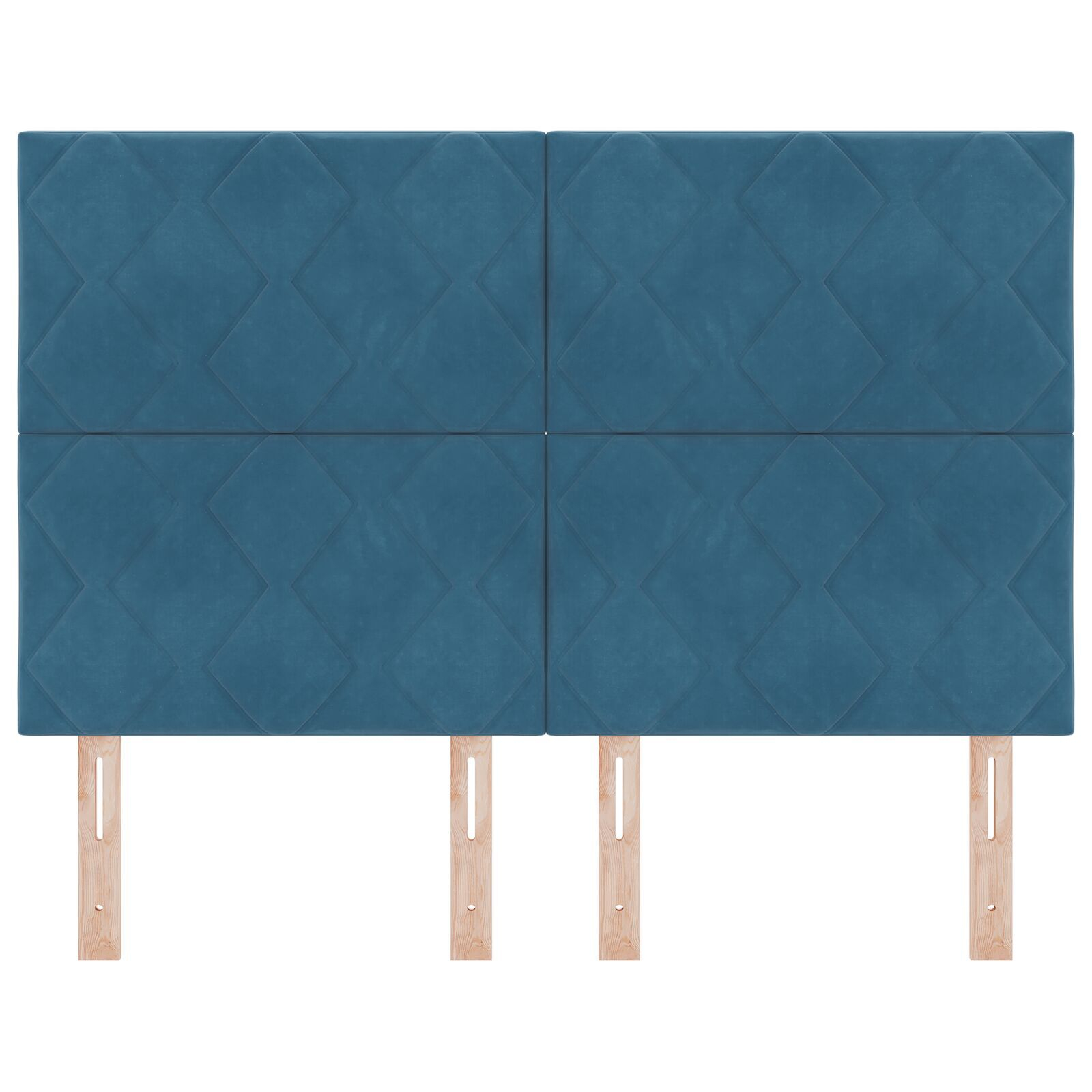 vidaXL Tăblie cap Pe perete Geometric Albastru închis 144 cm Catifea vidaXL Tăblie cap Pe perete Geometric Albastru închis 144 cm Catifea