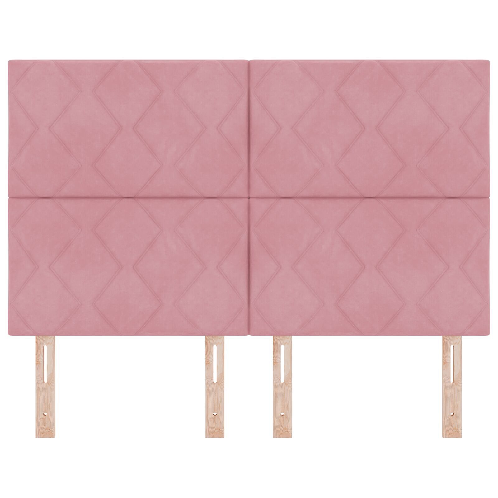 vidaXL Tăblie cap Pe perete Geometric cu headboard Roz 160 cm Catifea vidaXL Tăblie cap Pe perete Geometric cu headboard Roz 160 cm Catifea