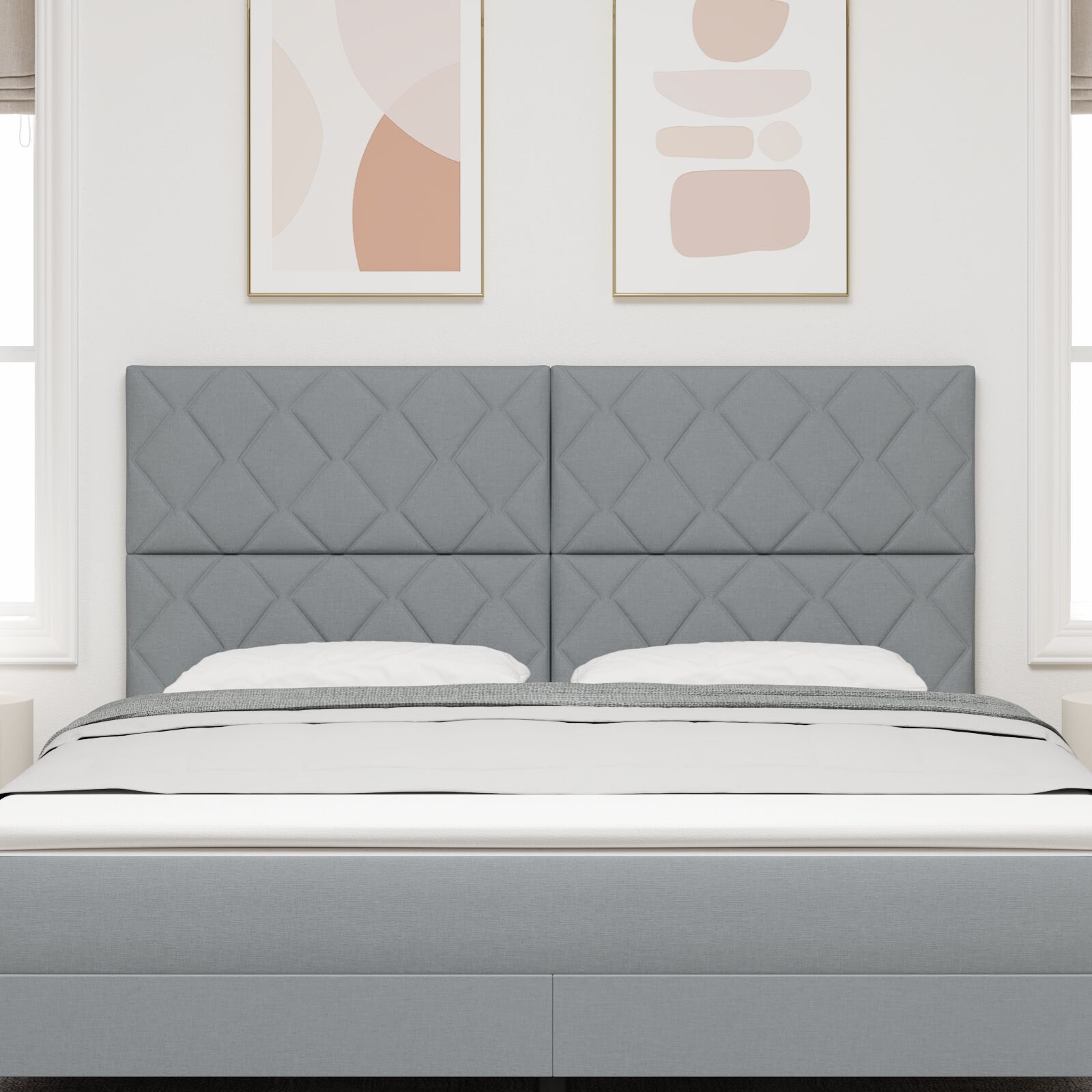 vidaXL Tăblie din Țesătură Geometric Gri deschis 180 cm țesătură vidaXL Tăblie din Țesătură Geometric Gri deschis 180 cm țesătură