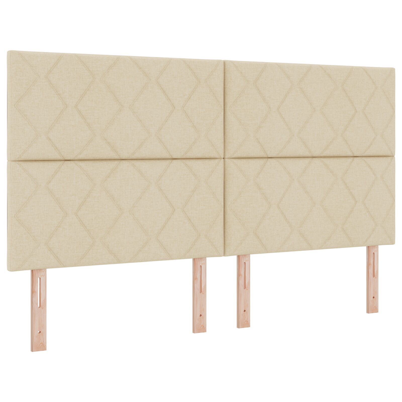 vidaXL Tăblie din Țesătură Geometric cu headboard Crem 180 cm țesătură vidaXL Tăblie din Țesătură Geometric cu headboard Crem 180 cm țesătură