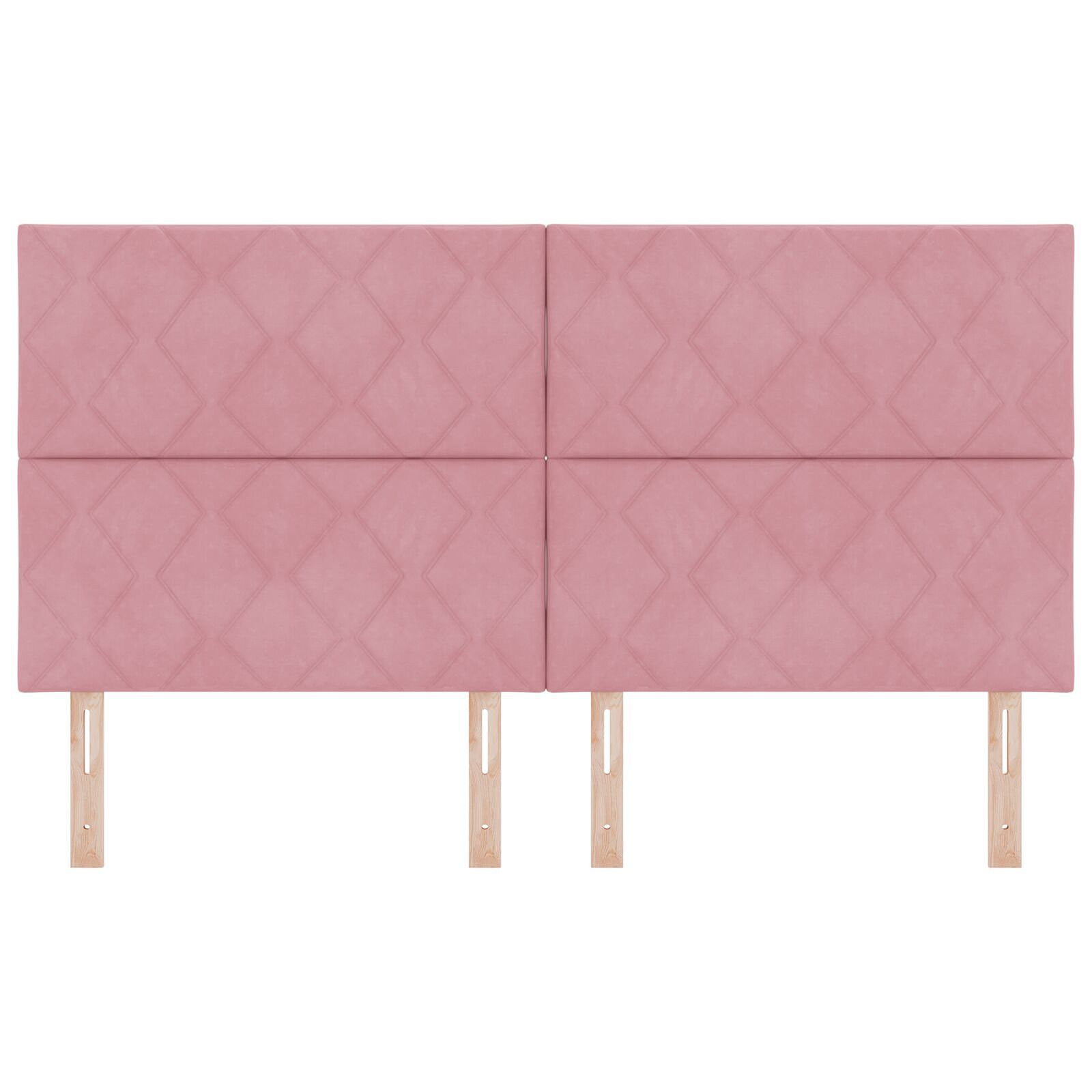 vidaXL Tăblie cap Pe perete Geometric cu headboard Roz 180 cm Catifea vidaXL Tăblie cap Pe perete Geometric cu headboard Roz 180 cm Catifea