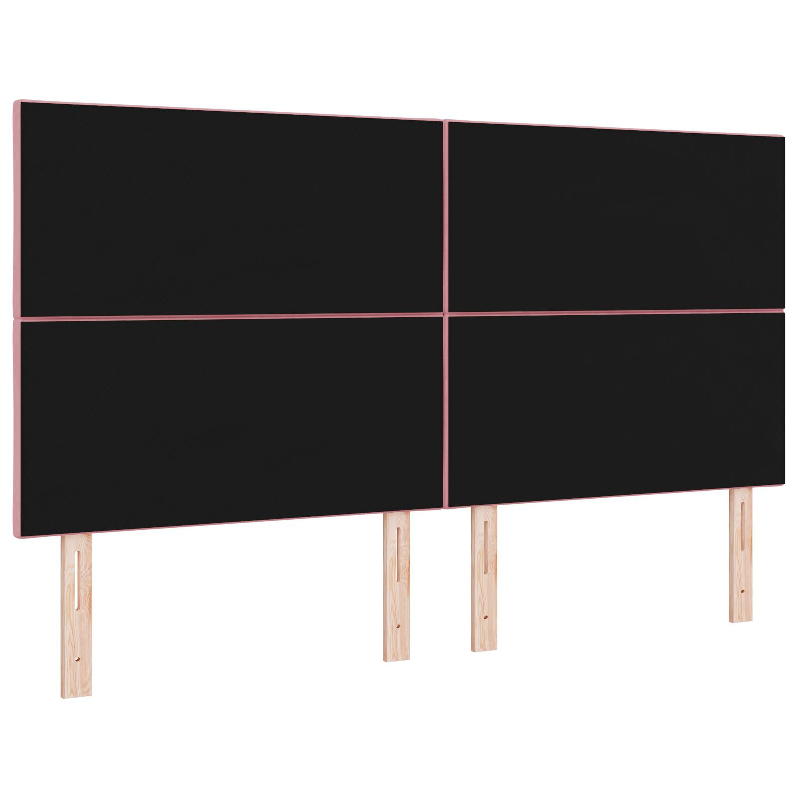 vidaXL Tăblie cap Pe perete Geometric cu headboard Roz 180 cm Catifea vidaXL Tăblie cap Pe perete Geometric cu headboard Roz 180 cm Catifea
