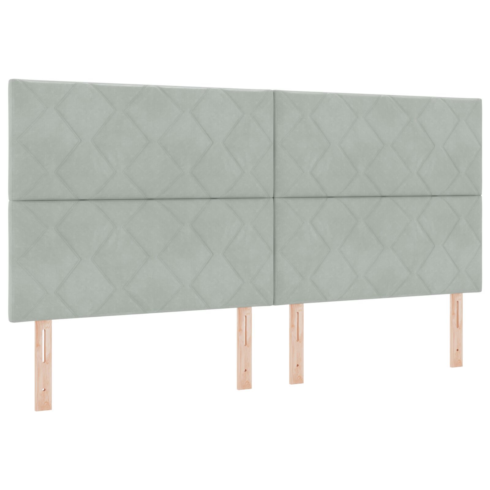 vidaXL Tăblie cap Pe perete Geometric Gri deschis 200 cm Catifea vidaXL Tăblie cap Pe perete Geometric Gri deschis 200 cm Catifea