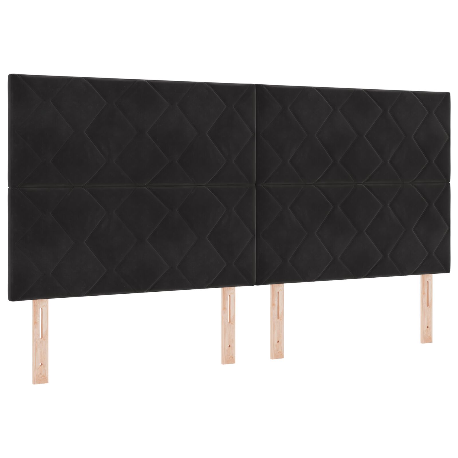 vidaXL Tăblie cap Pe perete Geometric Manual Negru 200 cm Catifea vidaXL Tăblie cap Pe perete Geometric Manual Negru 200 cm Catifea
