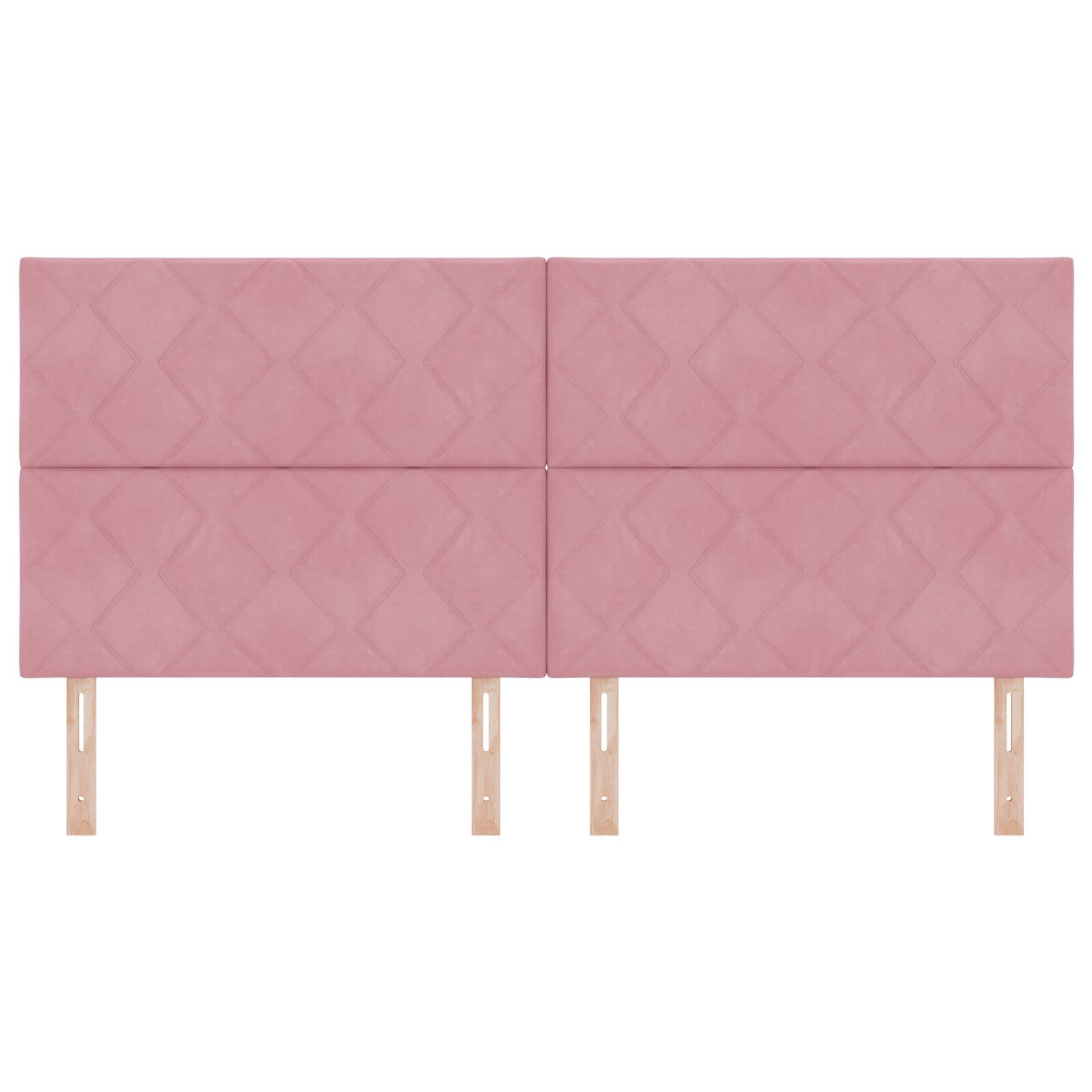 vidaXL Tăblie cap cu headboard Roz 200 cm Catifea