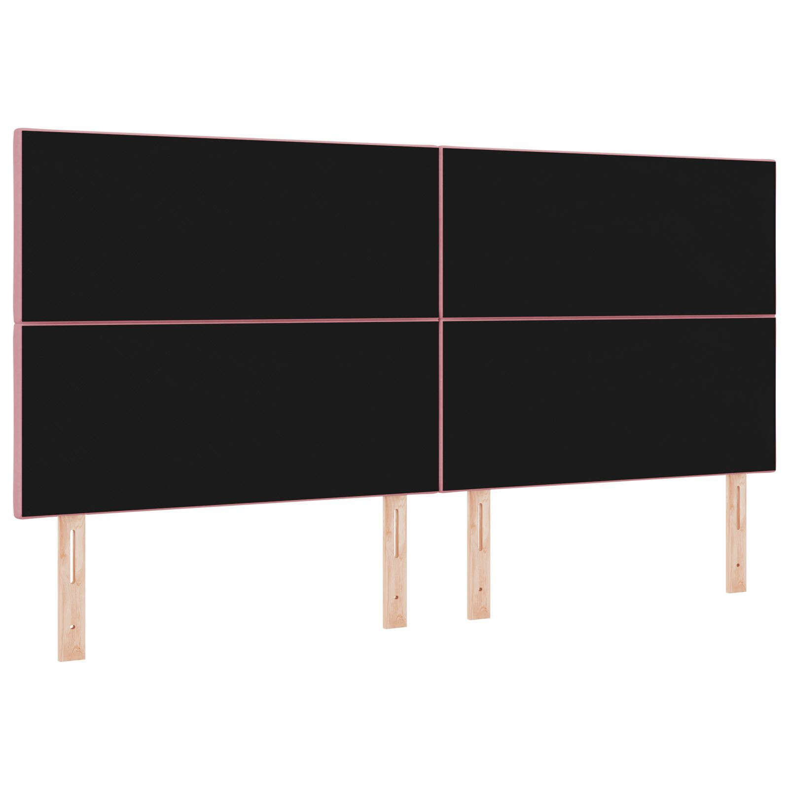 vidaXL Tăblie cap cu headboard Roz 200 cm Catifea